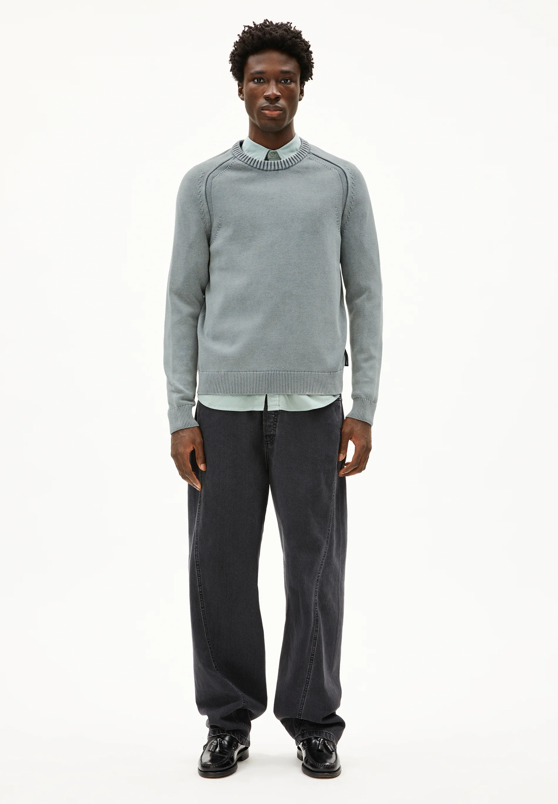ARMEDANGELS - VAANJO GMT DYE Sweatshirt space steel