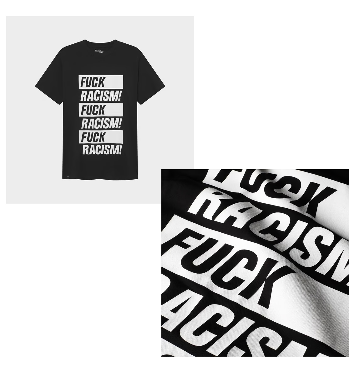 DEDICATED - FUCK RACISM STOCKHOLM T-Shirt - black