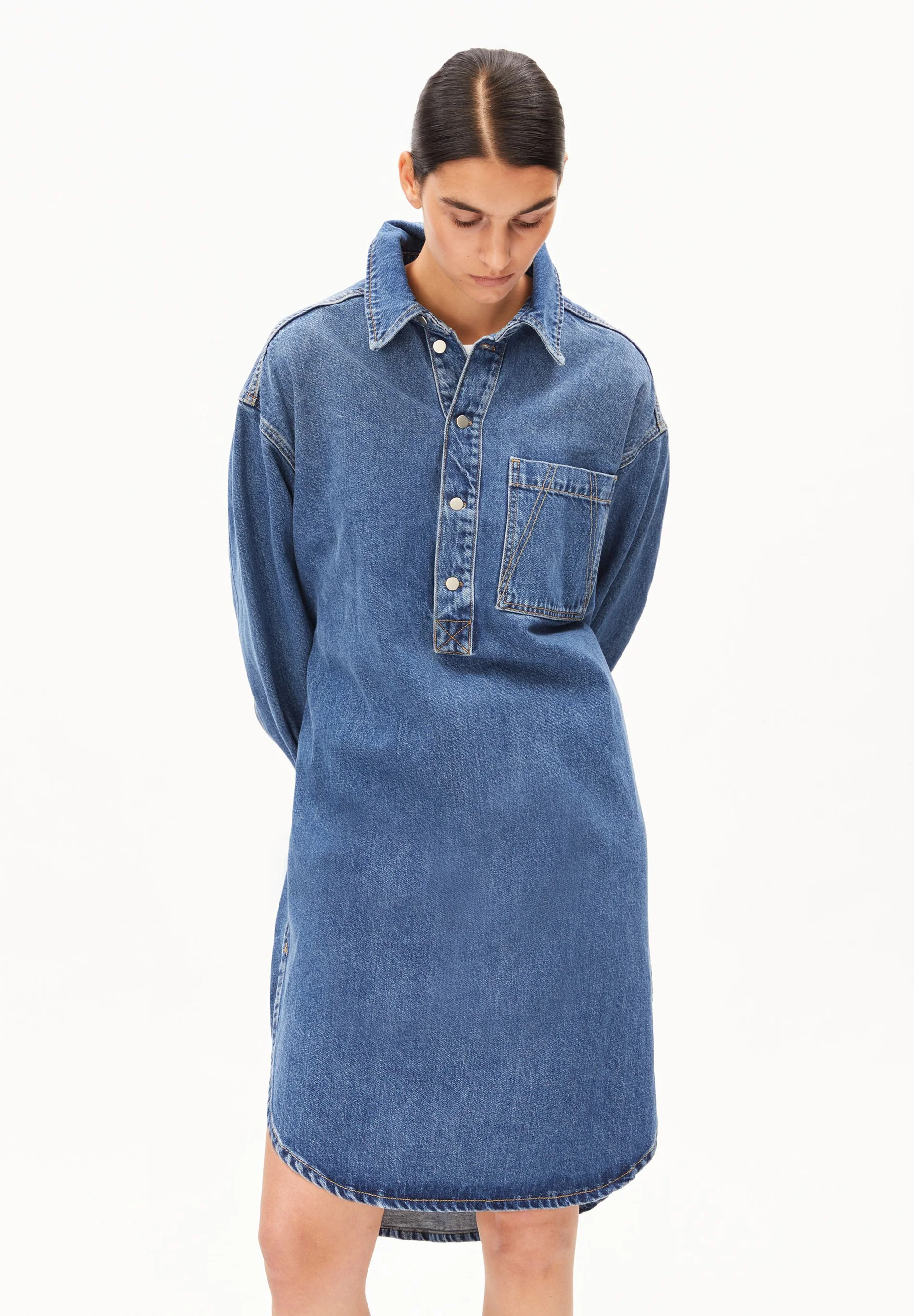 ARMEDANGELS - OVERSIZED DENIM SHIRT DRESS Jeanskleid bay
