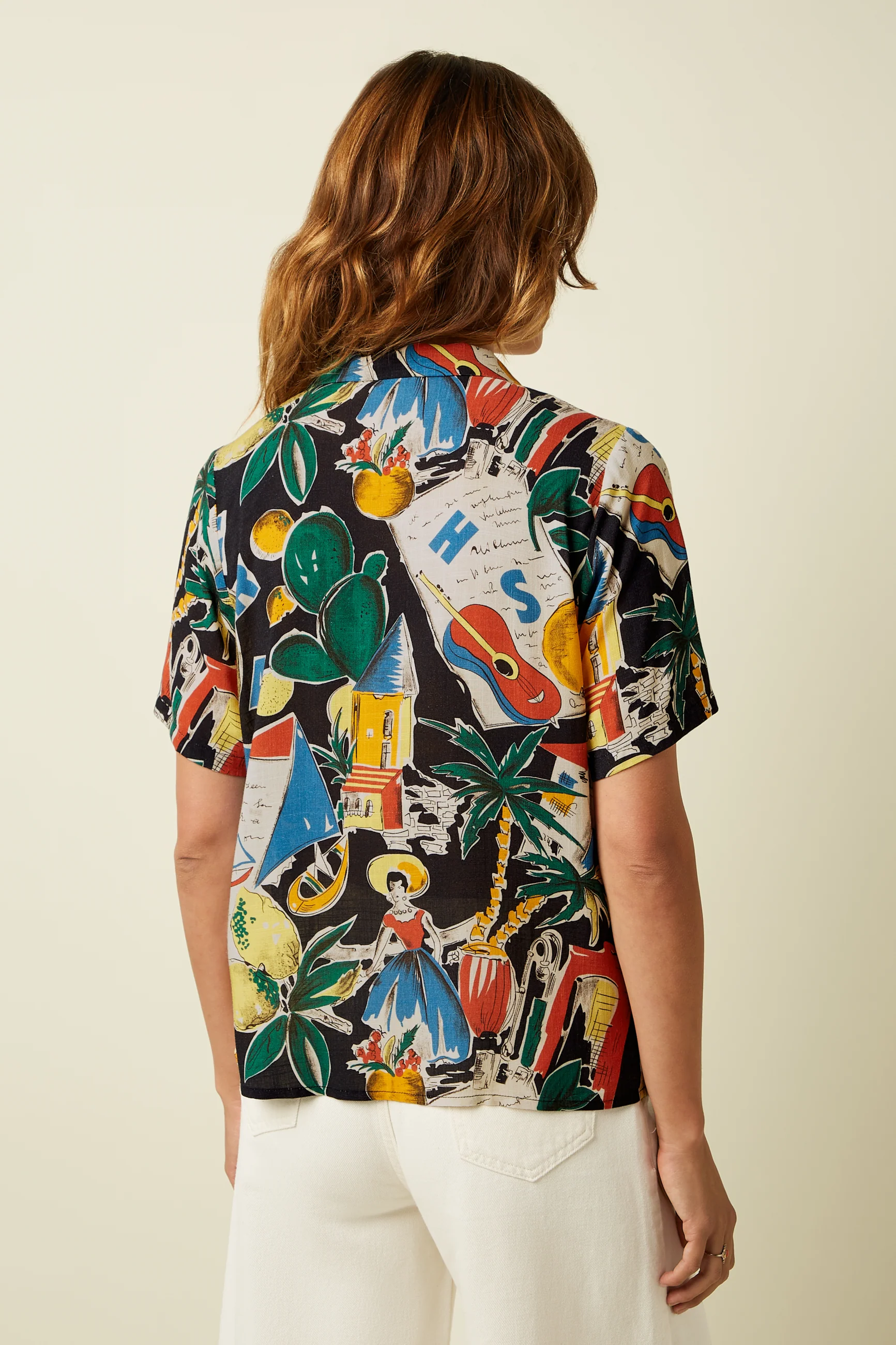 KING LOUIE - BELLA BLOUSE TROPEZ Bluse black