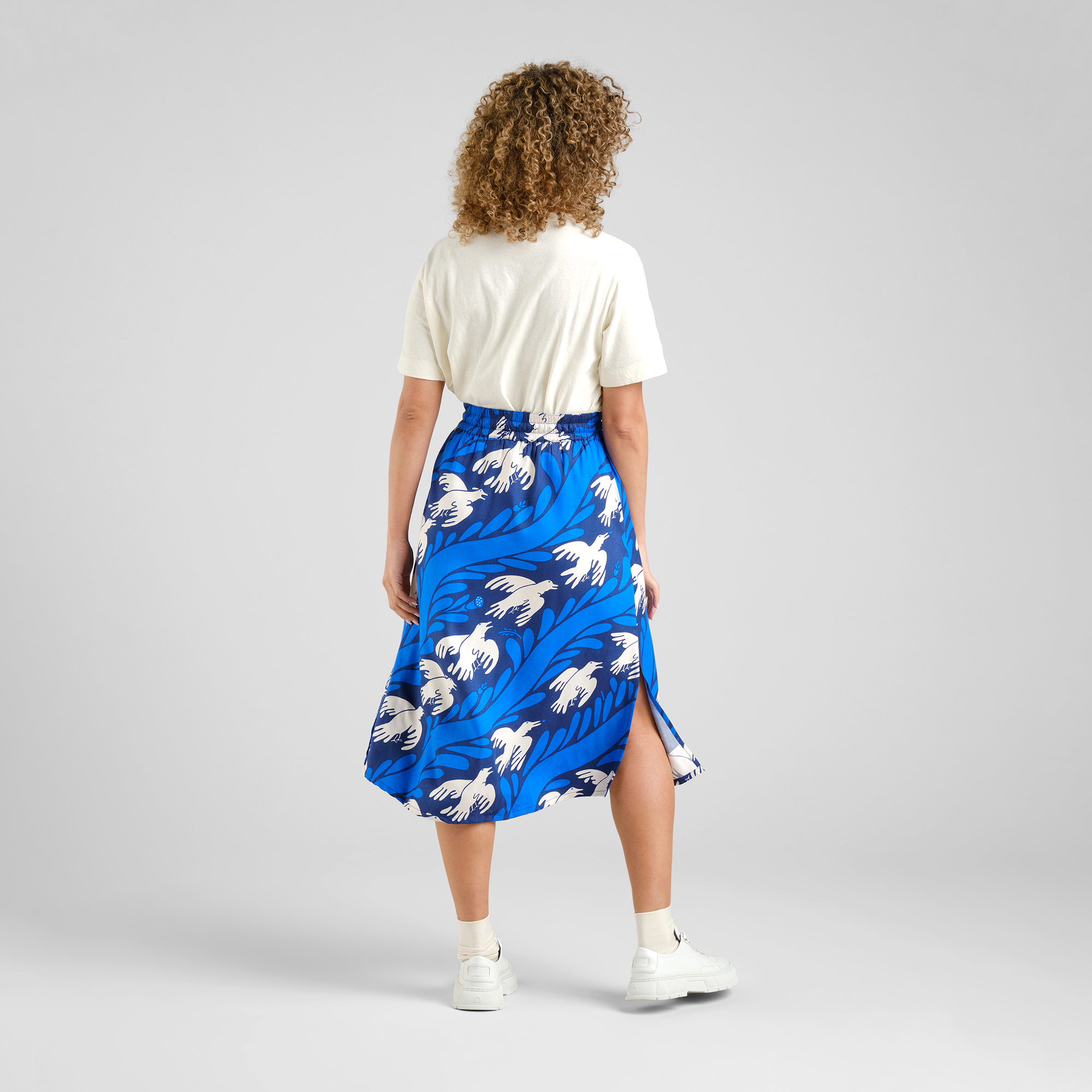 DEDICATED - KLIPPAN THE PHOENIX SKIRT Ecovero Rock blue