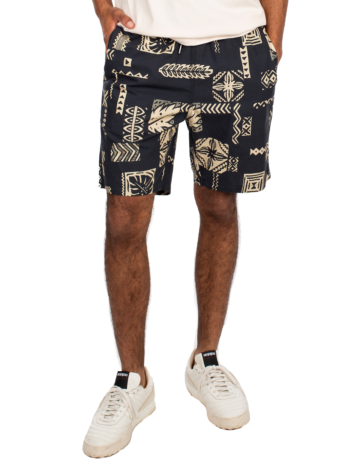IRIE DAILY - CITY RELAX SHORT Hose black and white