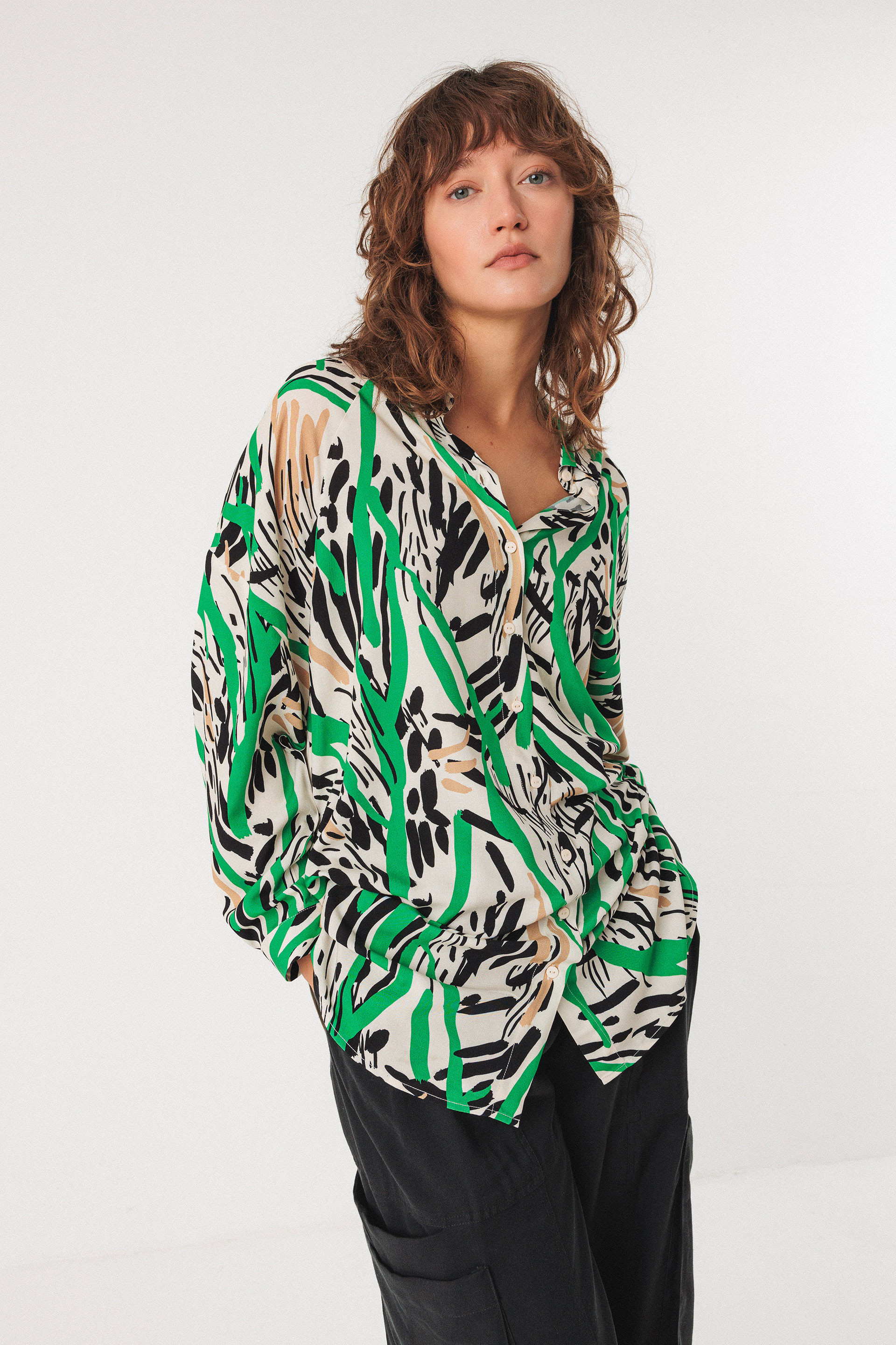 SKFK - AMAGOIA Shirt Kleid G6 big brush