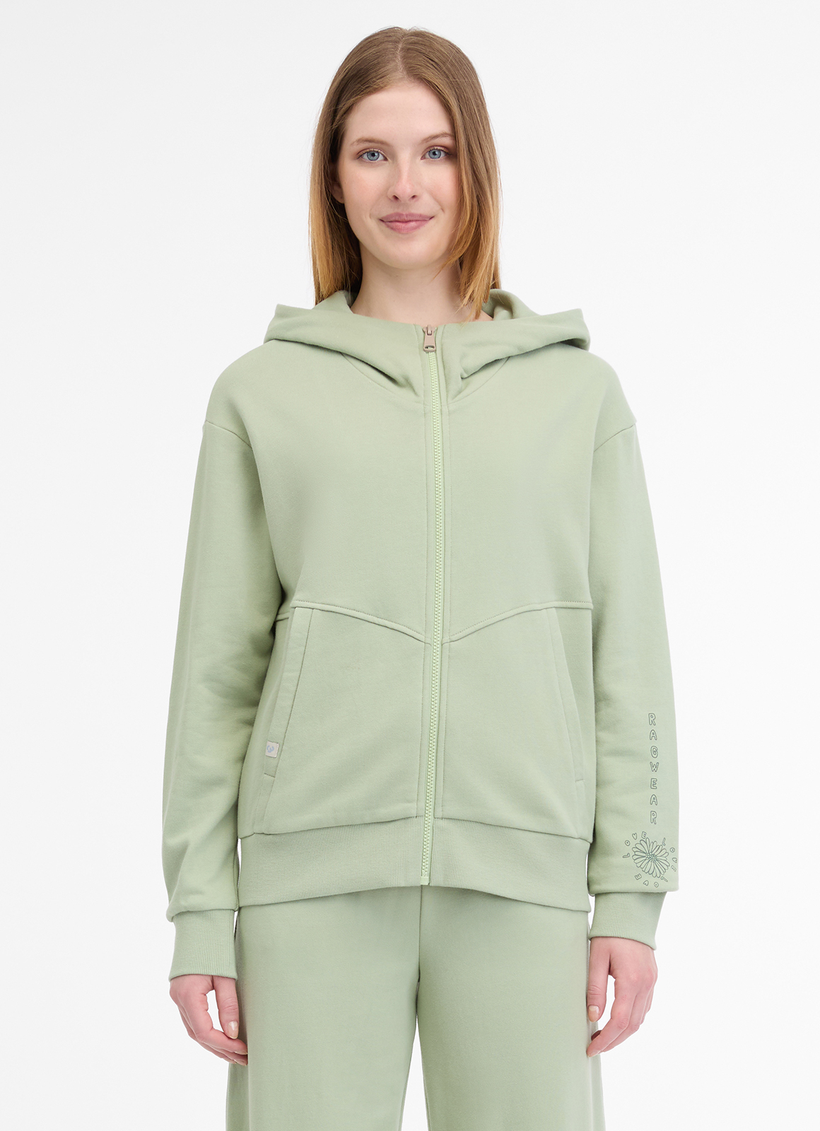 RAGWEAR - HILA Sweatjacke dusty green