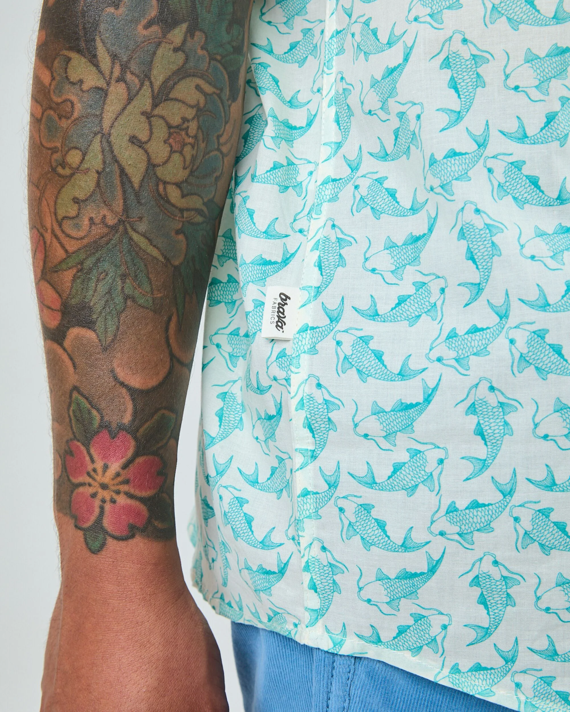 BRAVA FABRICS - KOI FISH PRINTED SHIRT Hemd green