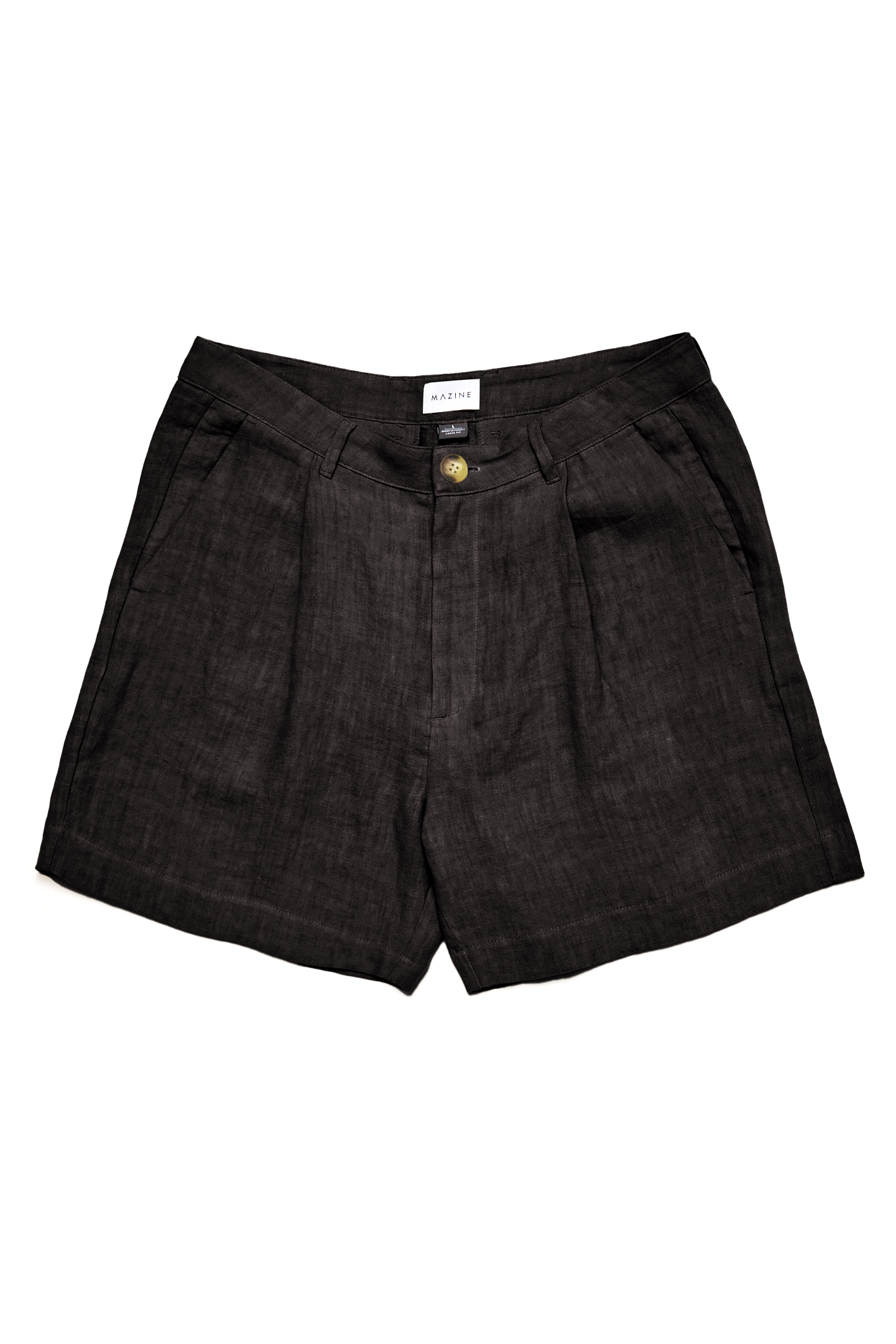 LINEN BERMUDA SHORTS MZTR14 Hose black