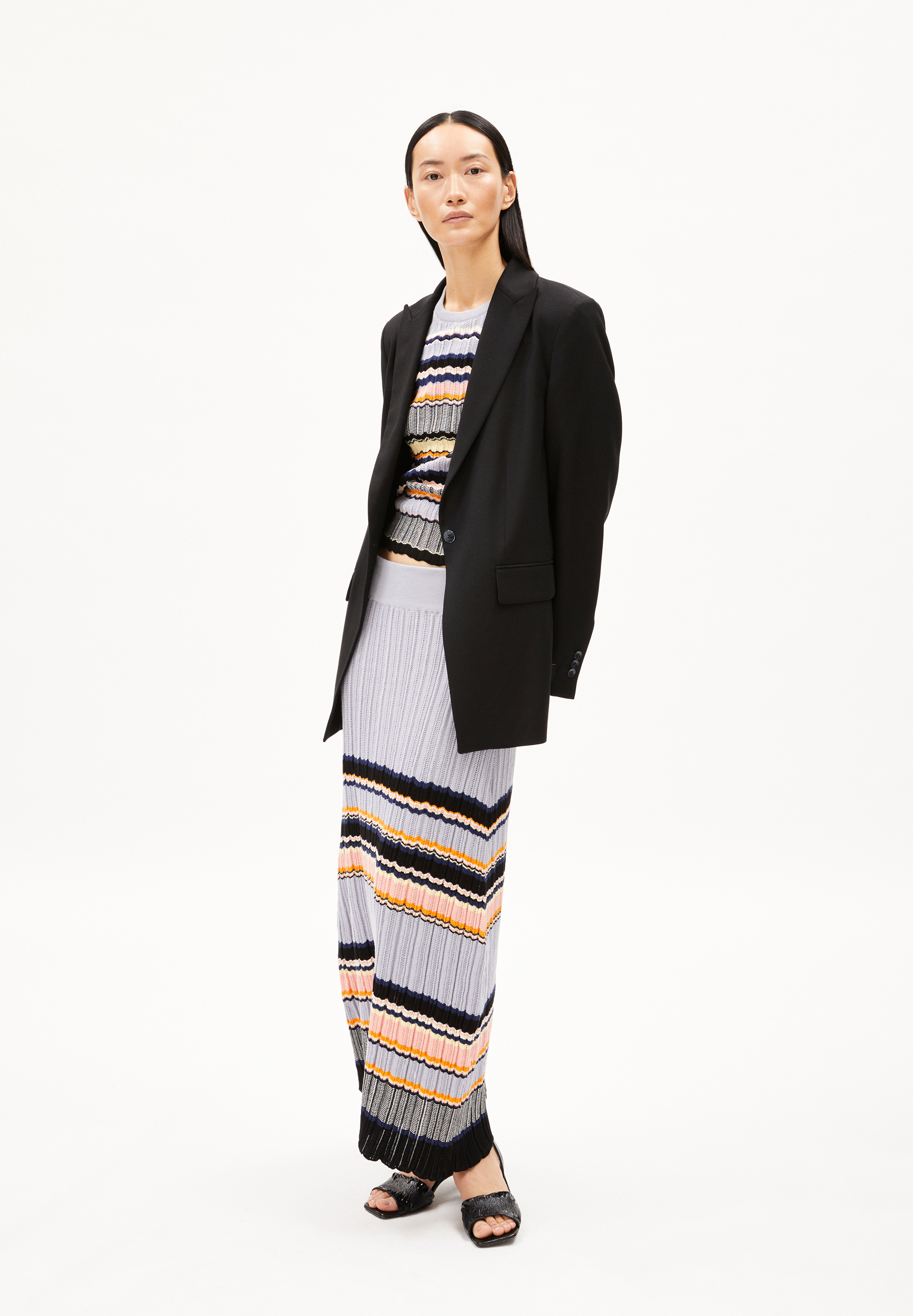 ARMEDANGELS - MINNAS STRIPES STONEY Rock misty morning