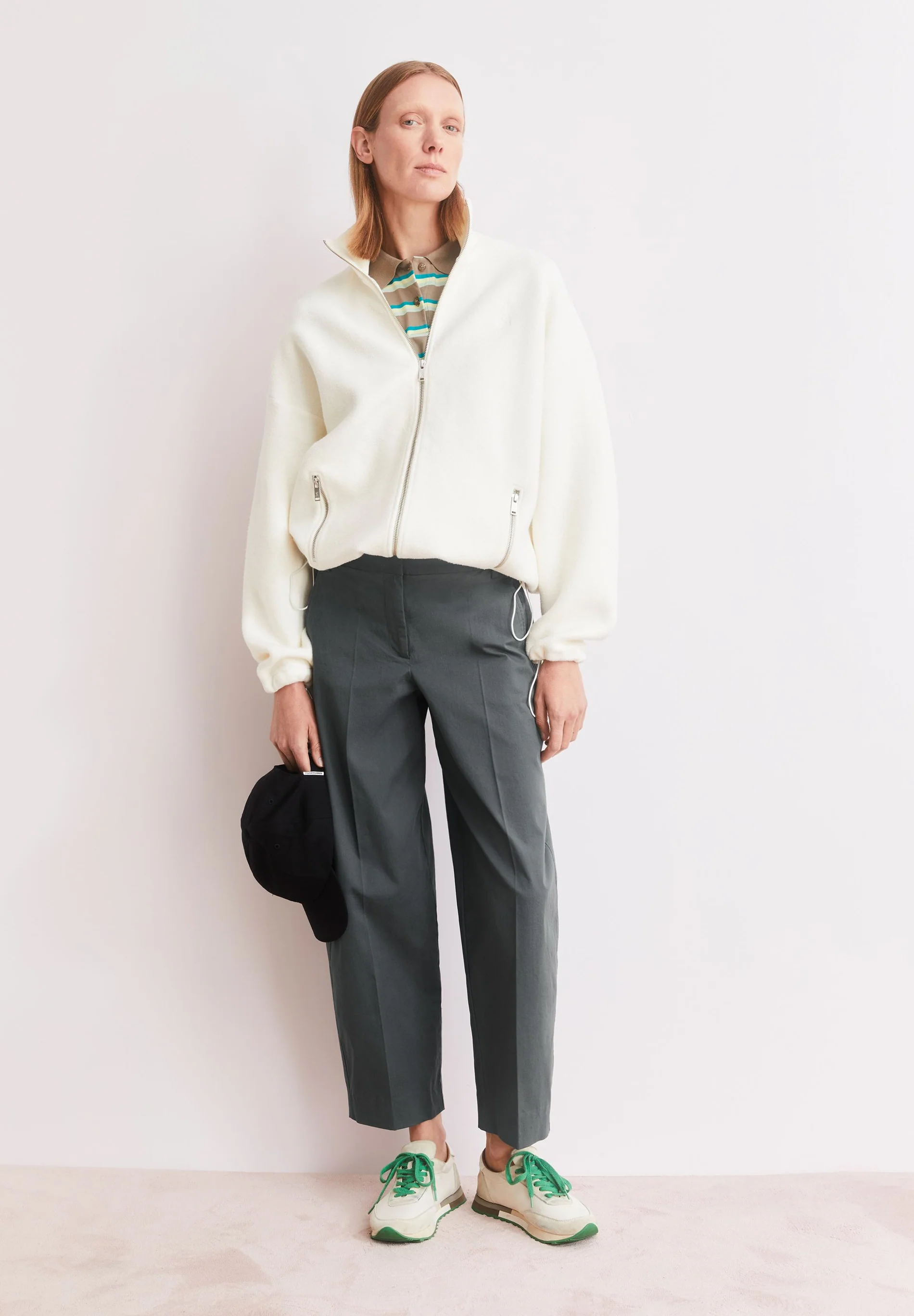 ARMEDANGELS - BARREL LEG TWILL PANT Stoffhose space steel
