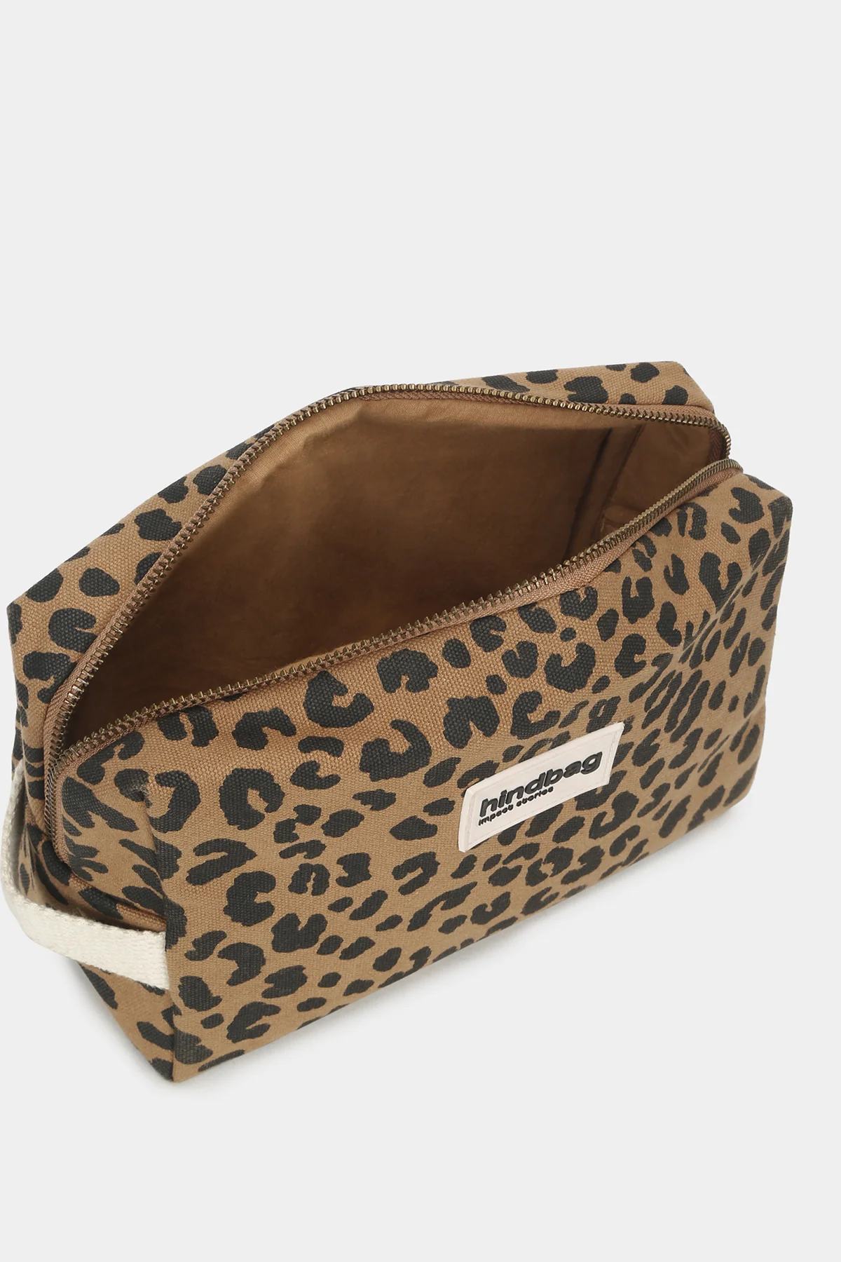 HINDBAG - LEON Kulturtasche leopard ecru