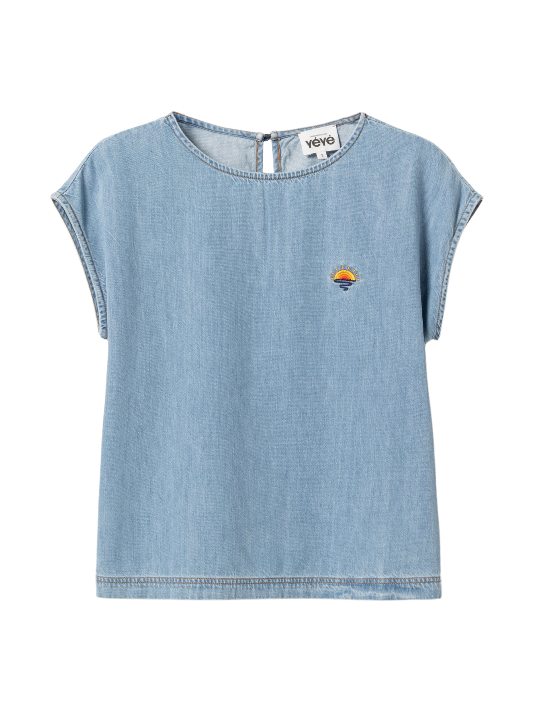 MADEMOISELLE YEYE - FLASHBACK ECOVERO TOP Shirt - light blue