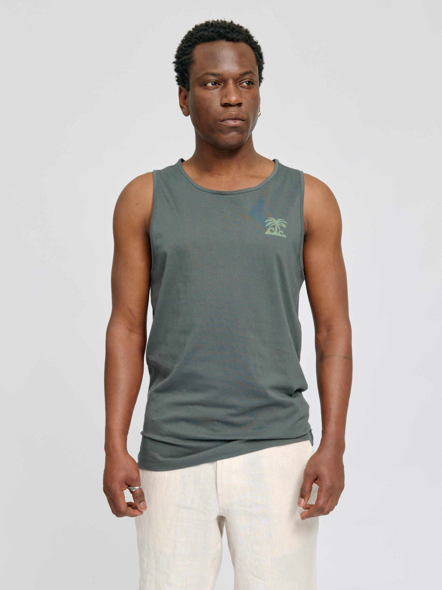 MAZINE - FELIX BACKPRINT TANKTOP GOTS Shirt bottle palm