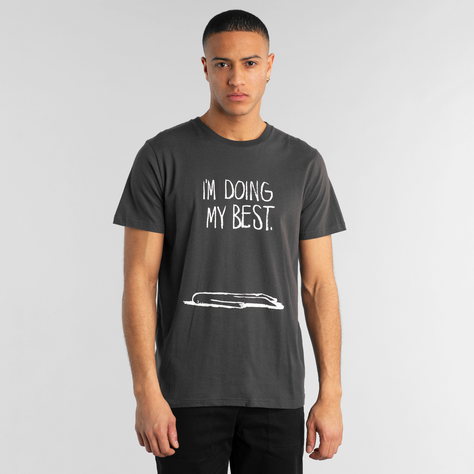DEDICATED - DOING MY BEST STOCKHOLM T-Shirt charcoal