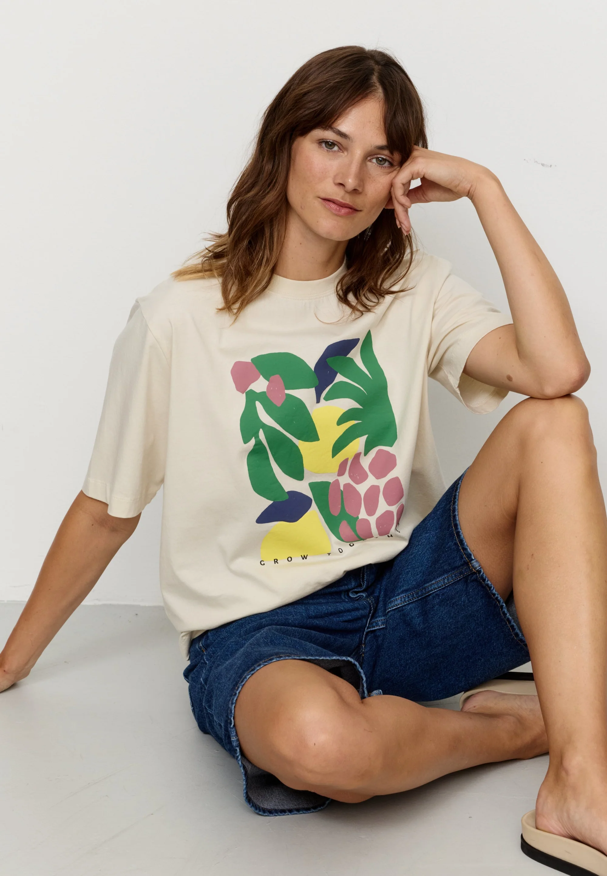 RECOLUTION - AZOLLA TOGETHER GOTS Shirt arctic white