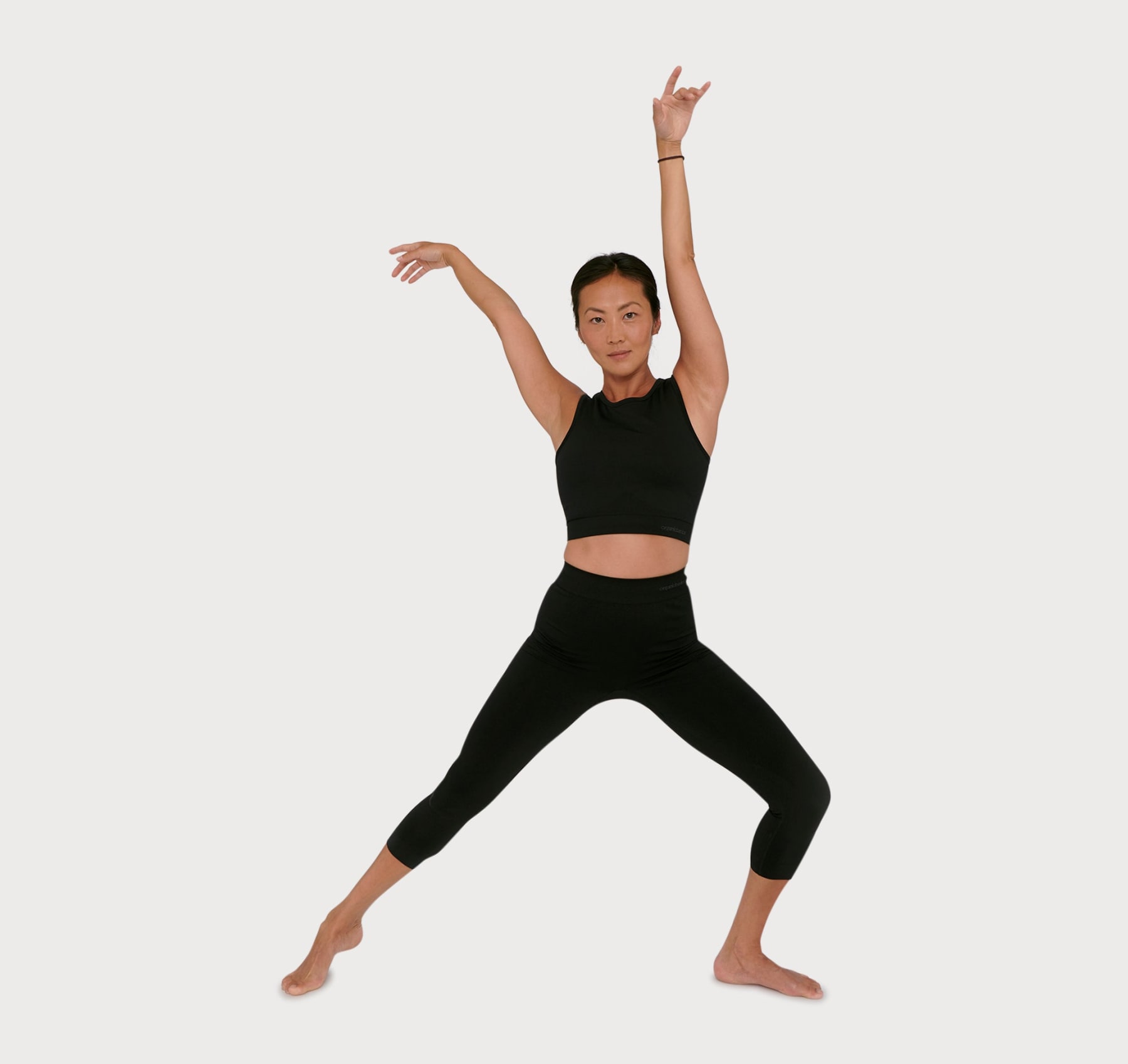 ORGANIC BASICS - ACTIVE 3/4 Leggings - black