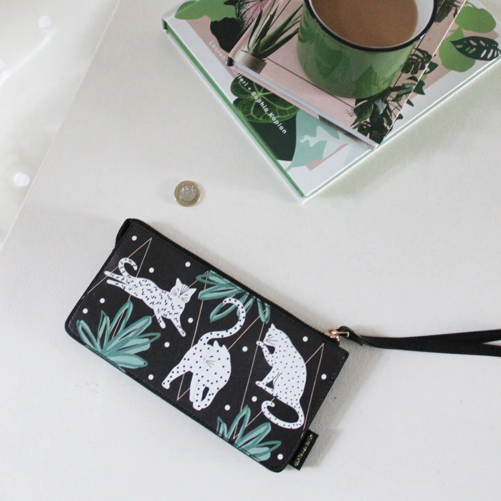 HOUSE OF DISASTER  - FELINE WRIST WALLET Portemonnaie - multi