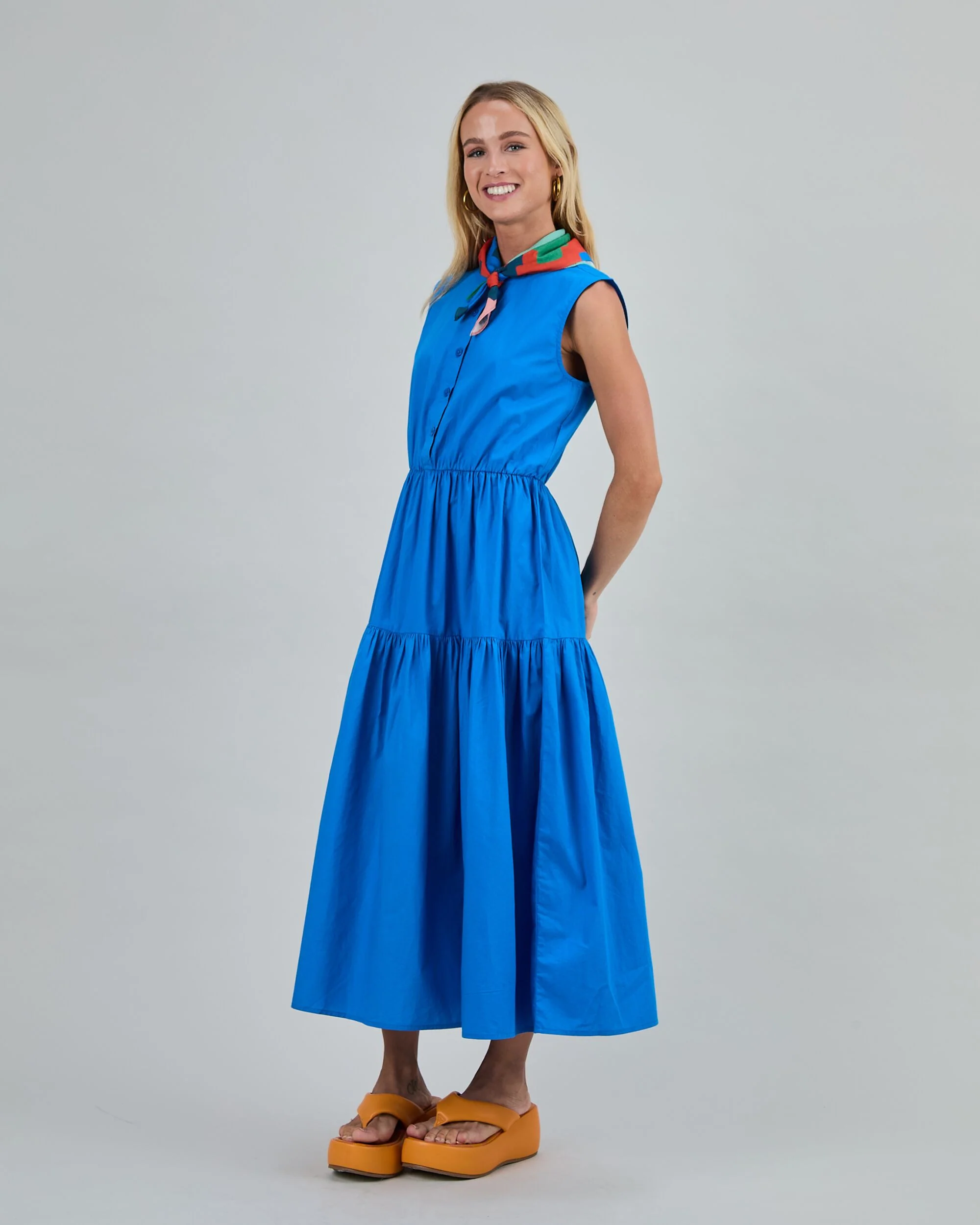 BRAVA FABRICS - BRILLIANT CHEMISE LAYERS DRESS Kleid blue