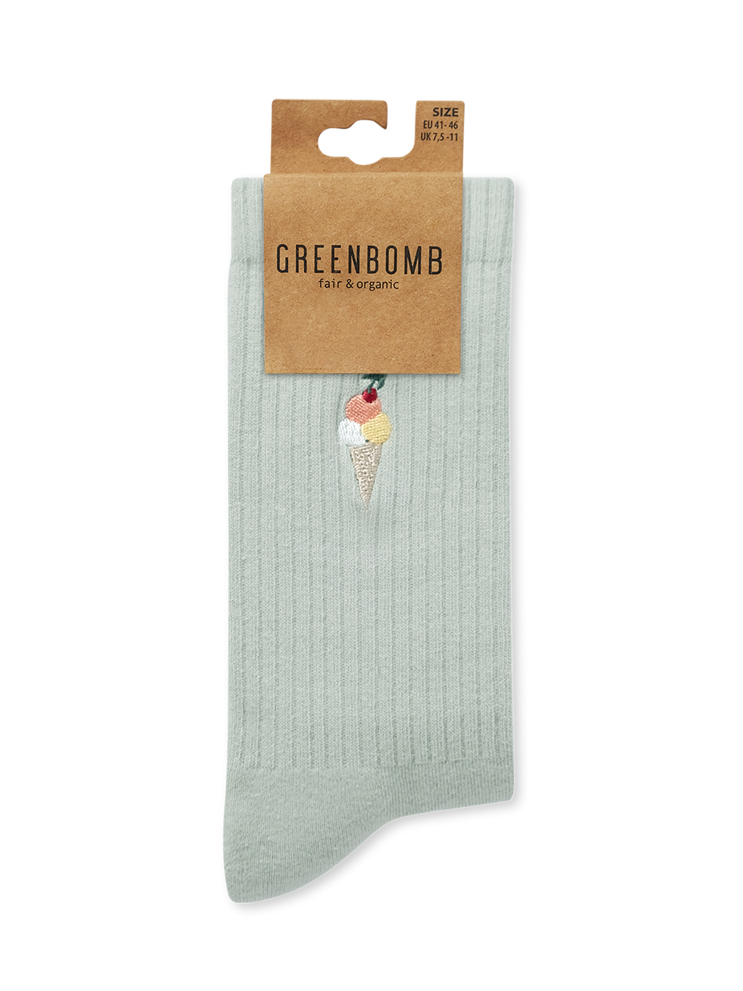 GREENBOMB - ICE WAFFLE TENNIS Socken muted mint 37 - 46