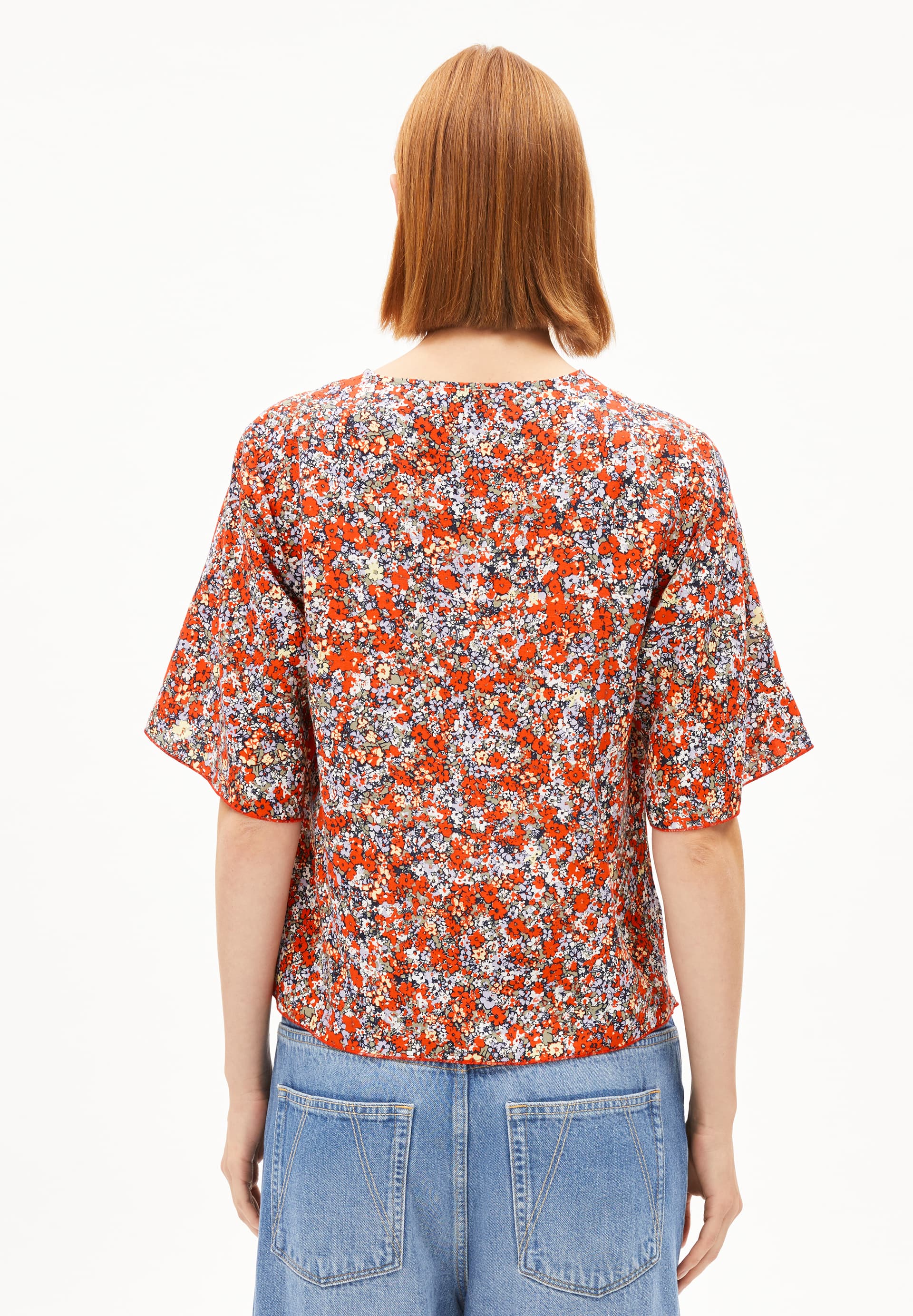 ANDRIKAA MOSAIC LINO Shirt coral crush