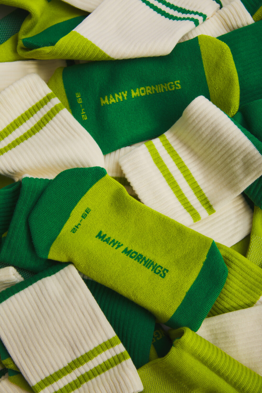 MANYMORNINGS - GREEN GROOVE Motivsocken 36 - 46