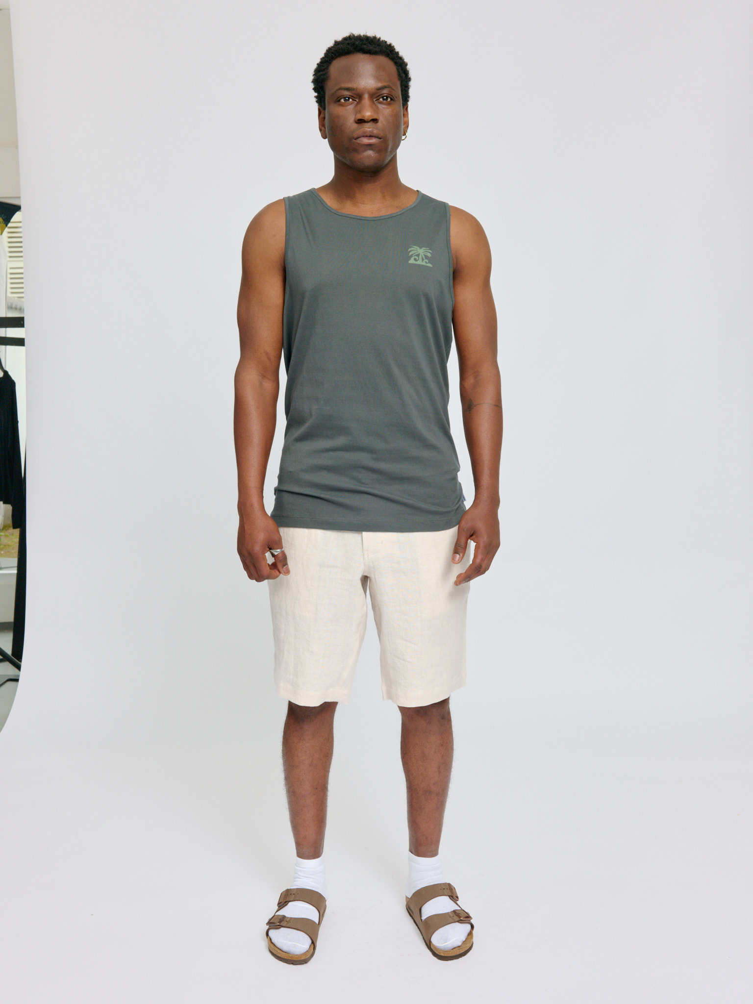 MAZINE - FELIX BACKPRINT TANKTOP GOTS Shirt bottle palm