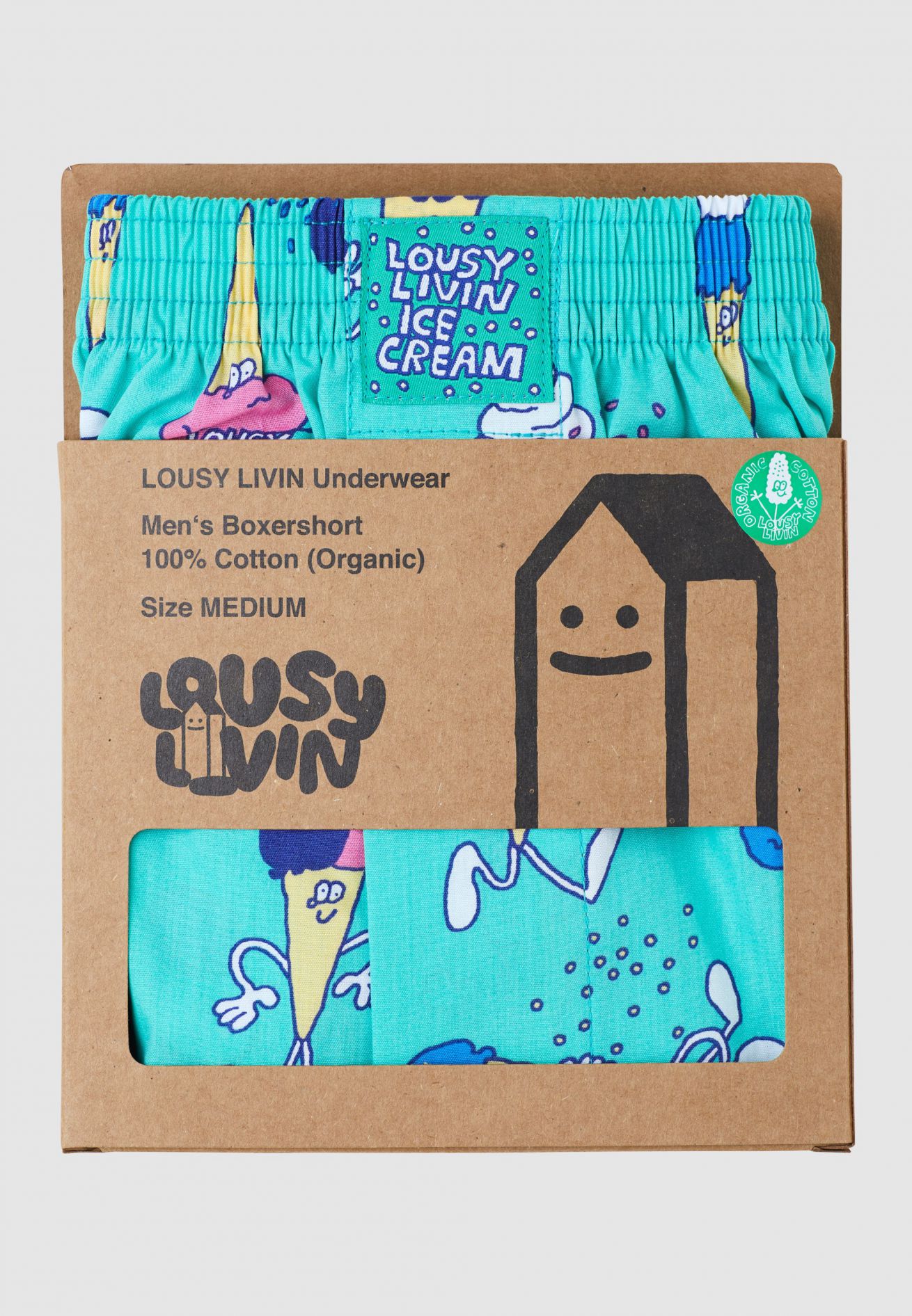 LOUSY LIVIN -  ICECREAM Boxershorts jade