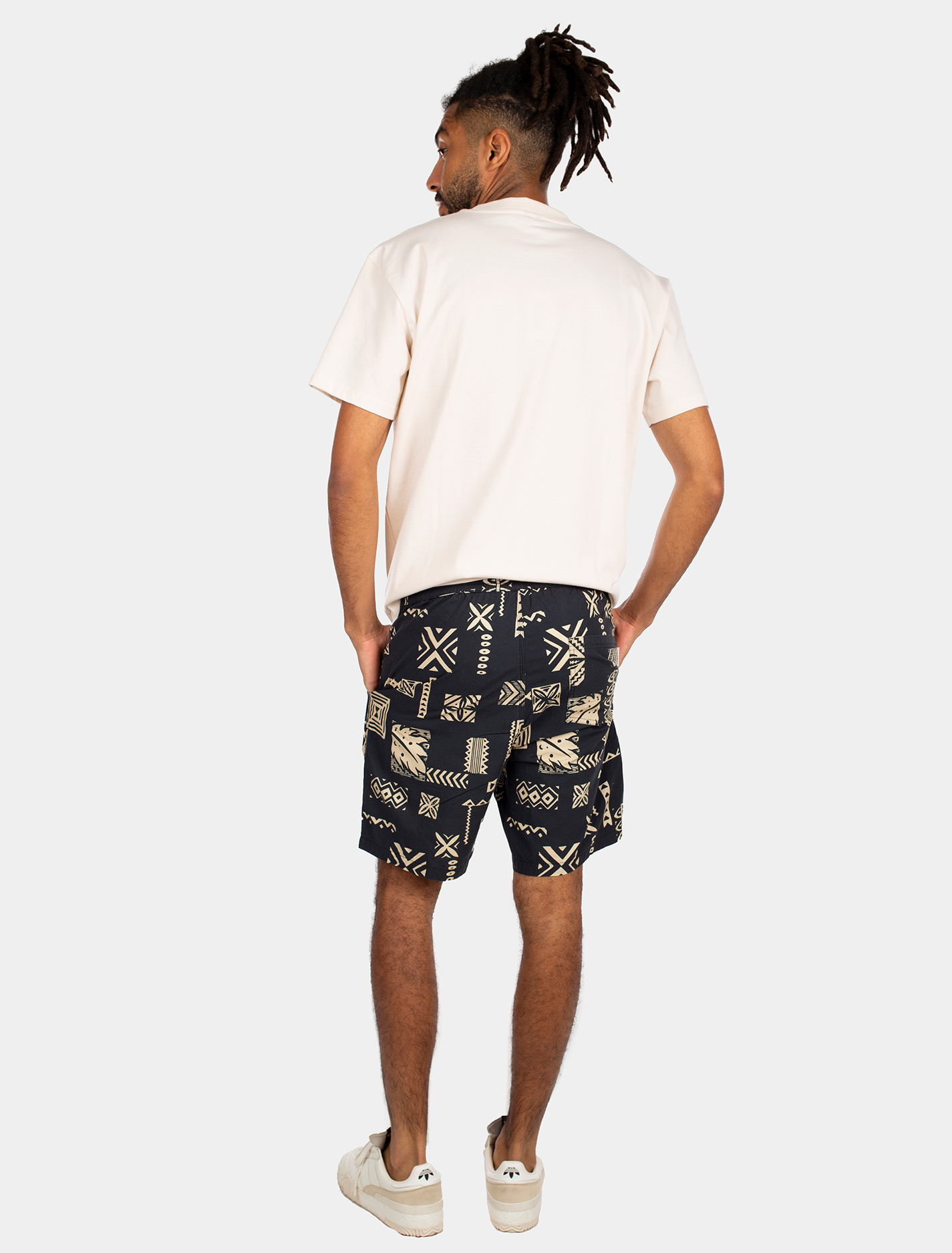 IRIE DAILY - CITY RELAX SHORT Hose black and white