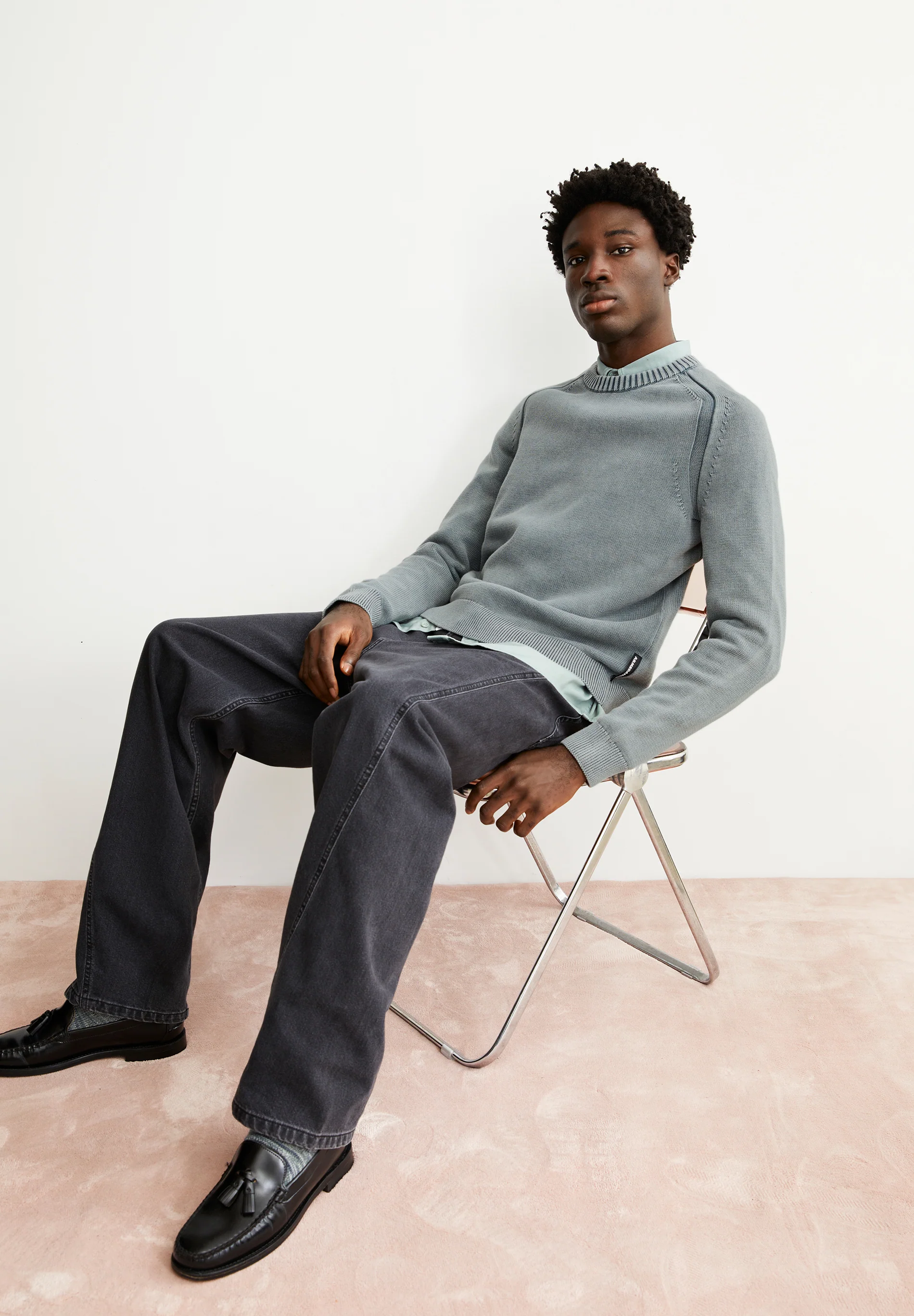 ARMEDANGELS - VAANJO GMT DYE Sweatshirt space steel