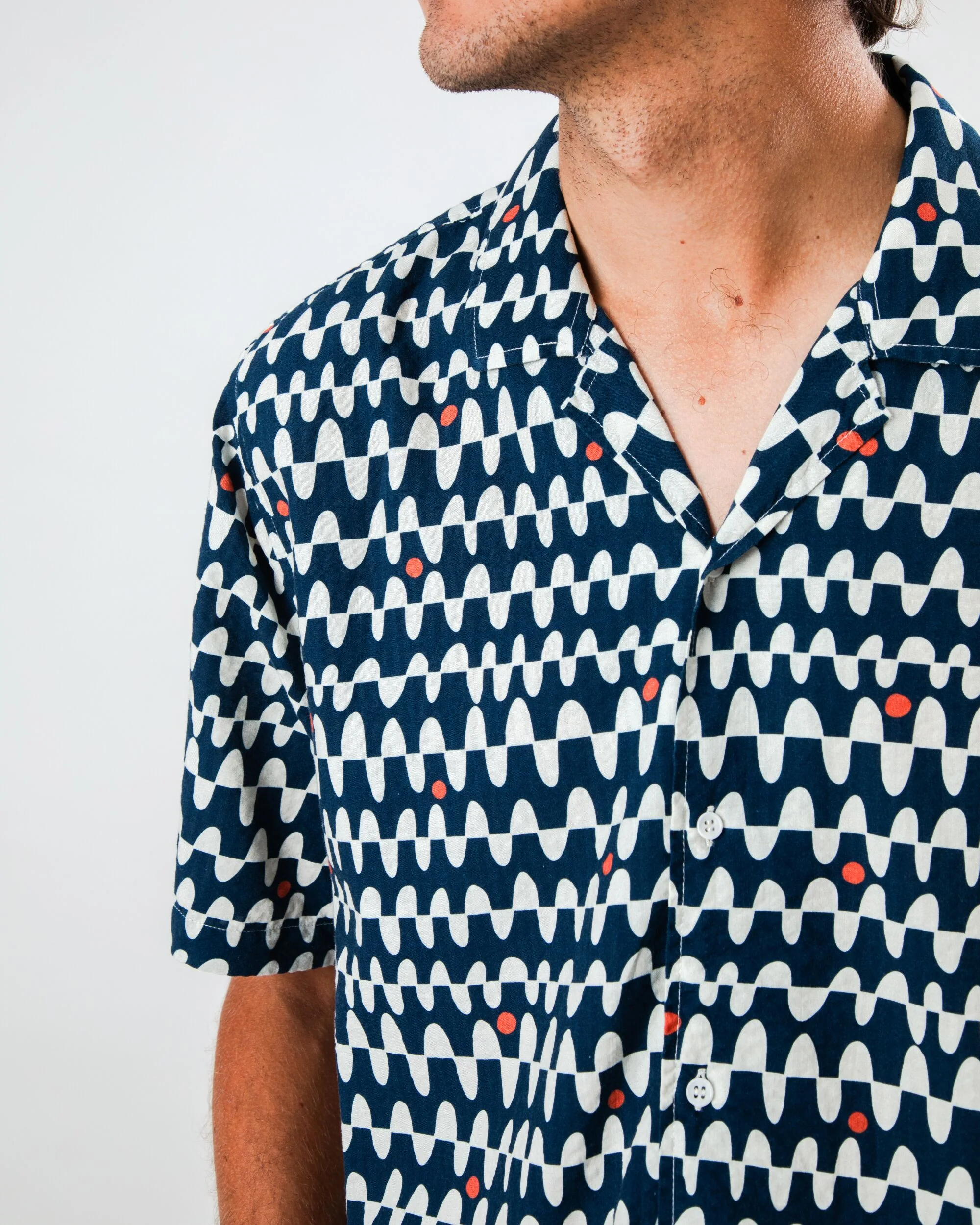 Fetziges Hemd mit Allover Print aus Bio-Baumwoll Mix von BRAVA Fabrics.