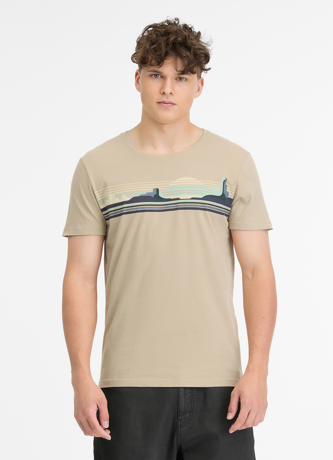 RAGWEAR - HORIZ T-Shirt sand