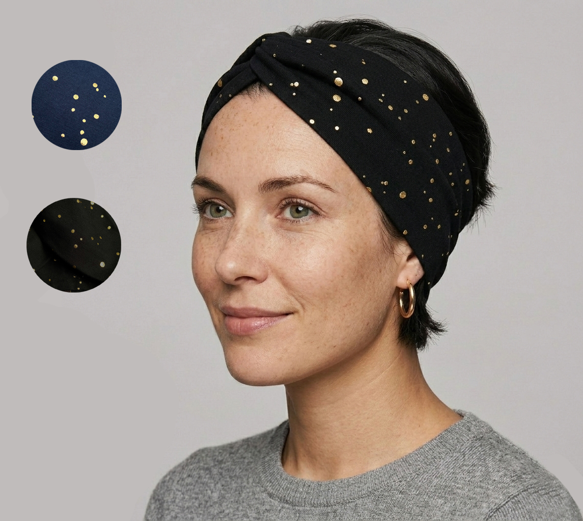 KINDL WIEN - GOLDEN DOTS Haarband black dots oder navy dots