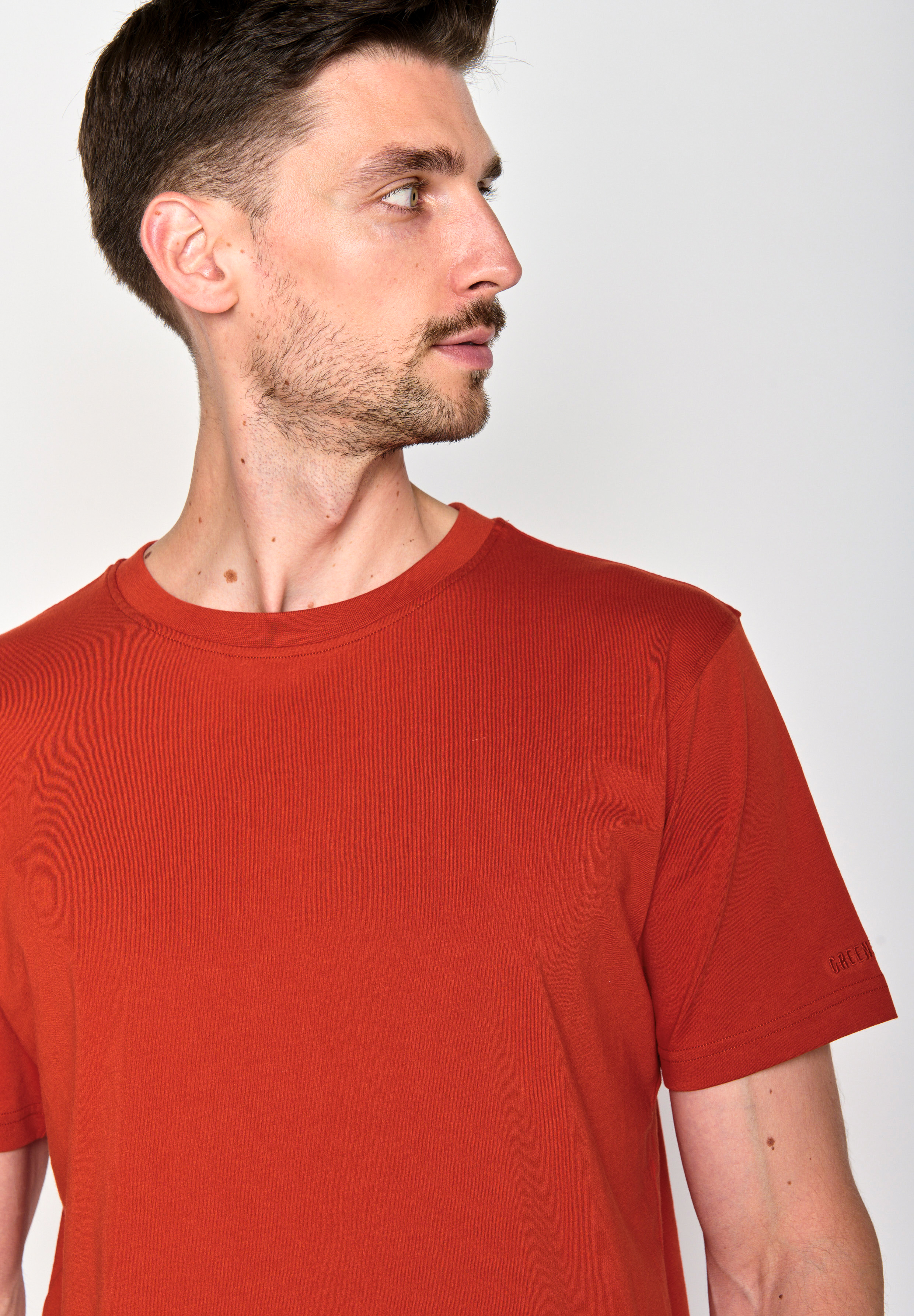 GREENBOMB - BASIC FUSION GOTS T-Shirt clay red