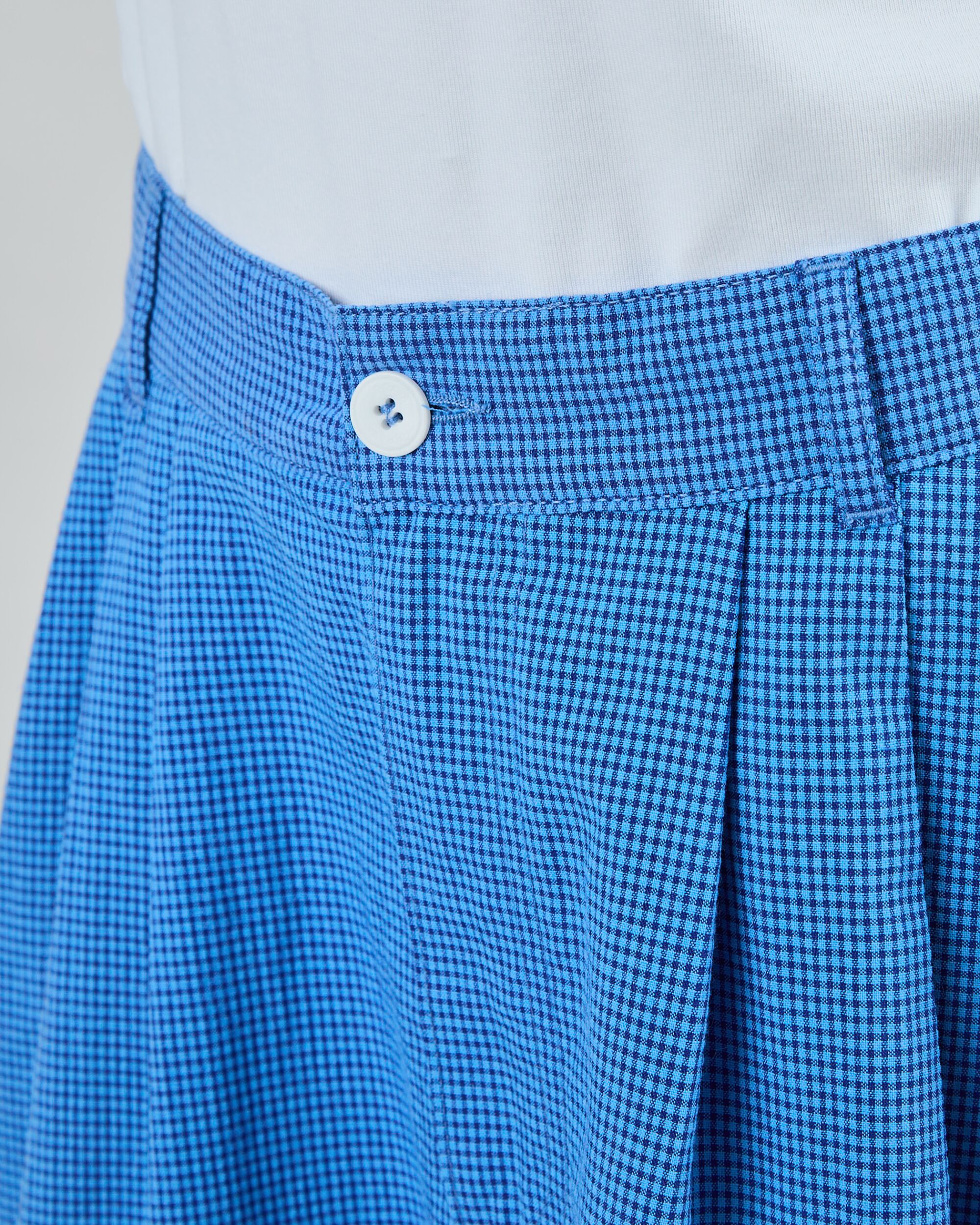 BRAVA FABRICS - KARO MIDI SKIRT Rock blue