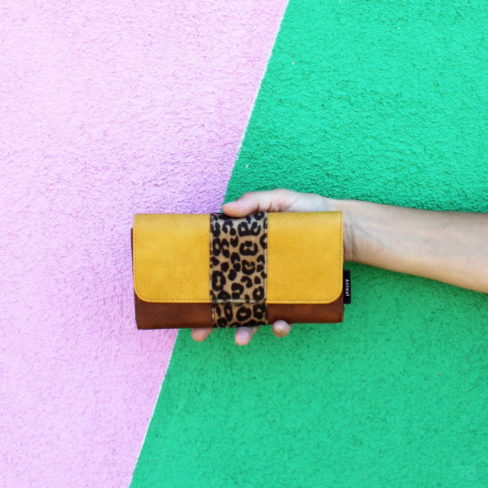 HOUSE OF DISASTER - ANIMAL LEOPARD PRINT WALLET Portemonnaie