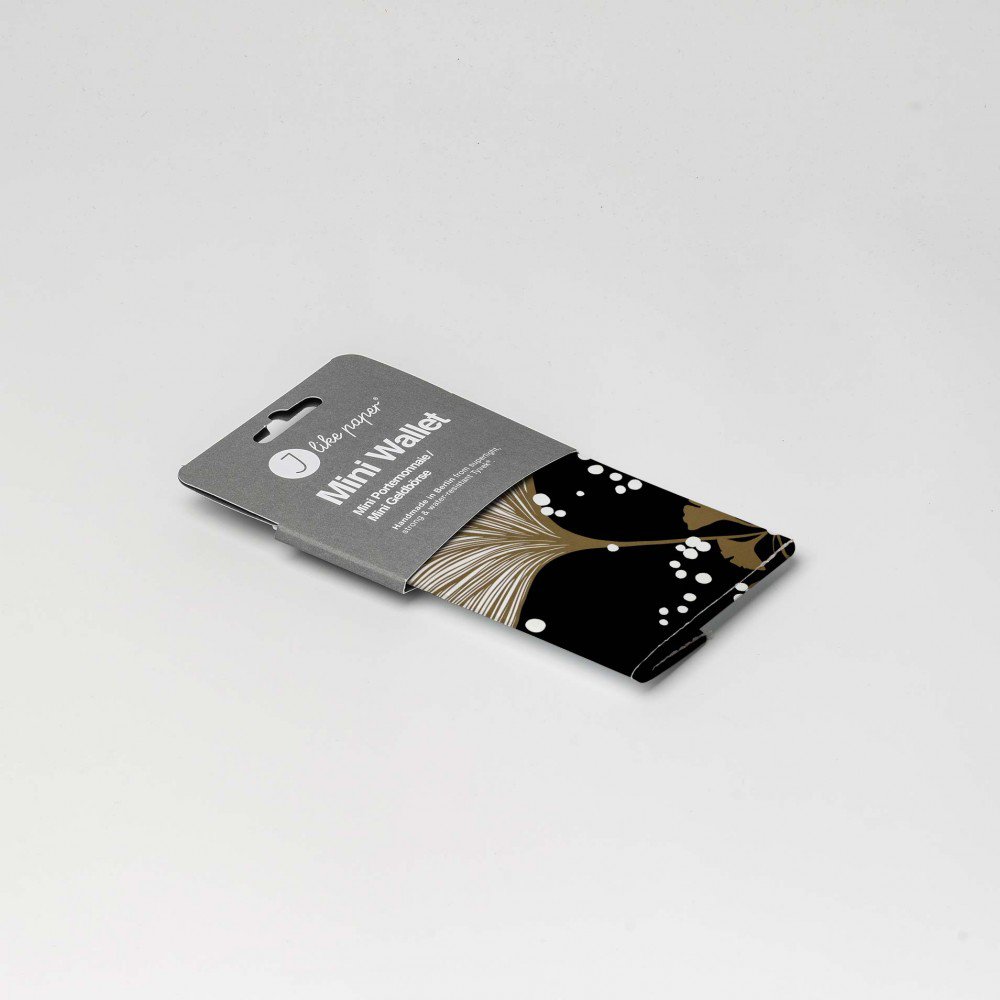 I LIKE PAPER - GINKO Tyvek® Mini Geldbörse - schwarz