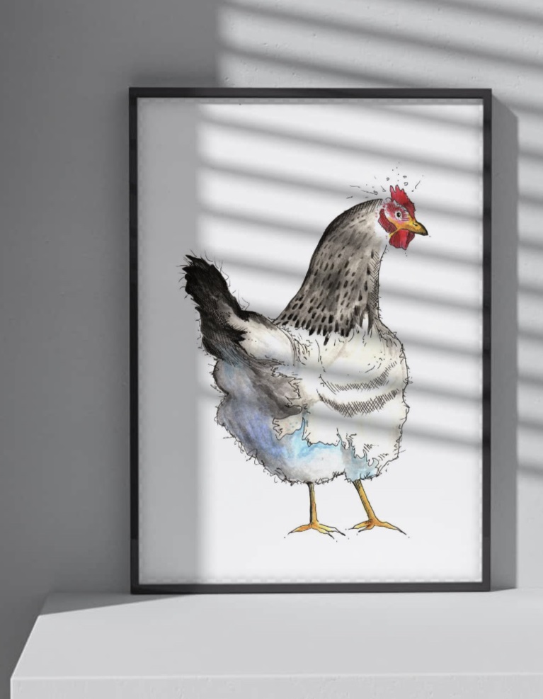 TILLÏ - HUHN LAURA Kunstdruck A5