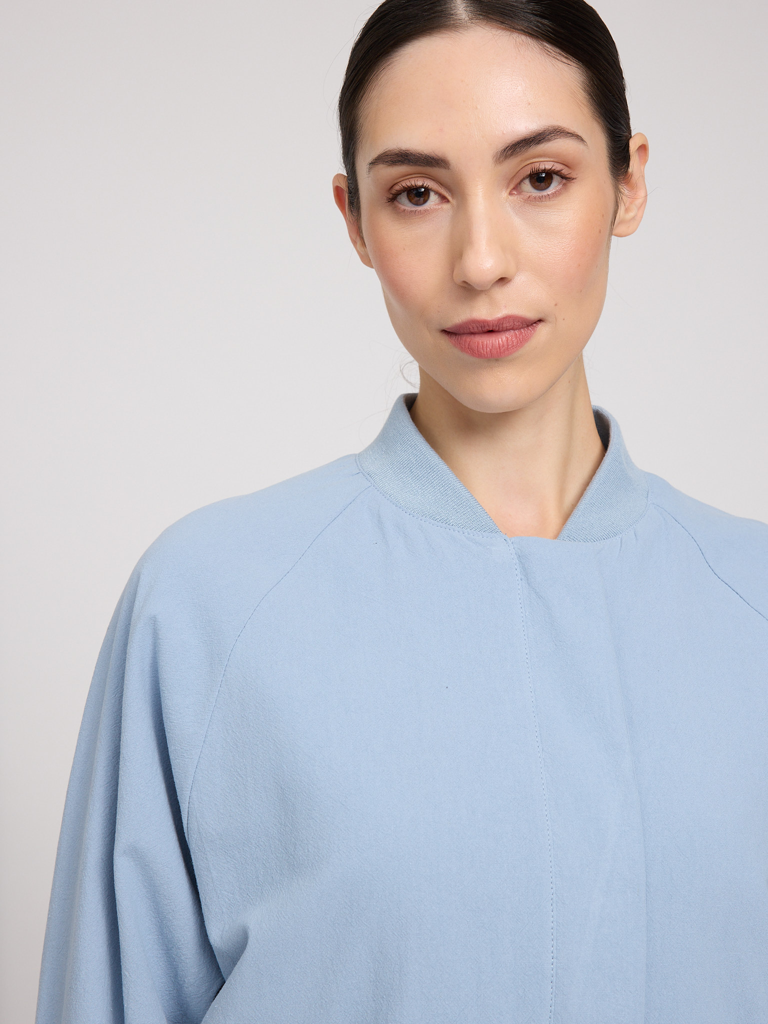 MAZINE - MARTA SHORT COTTON BOMBER Jacke light blue