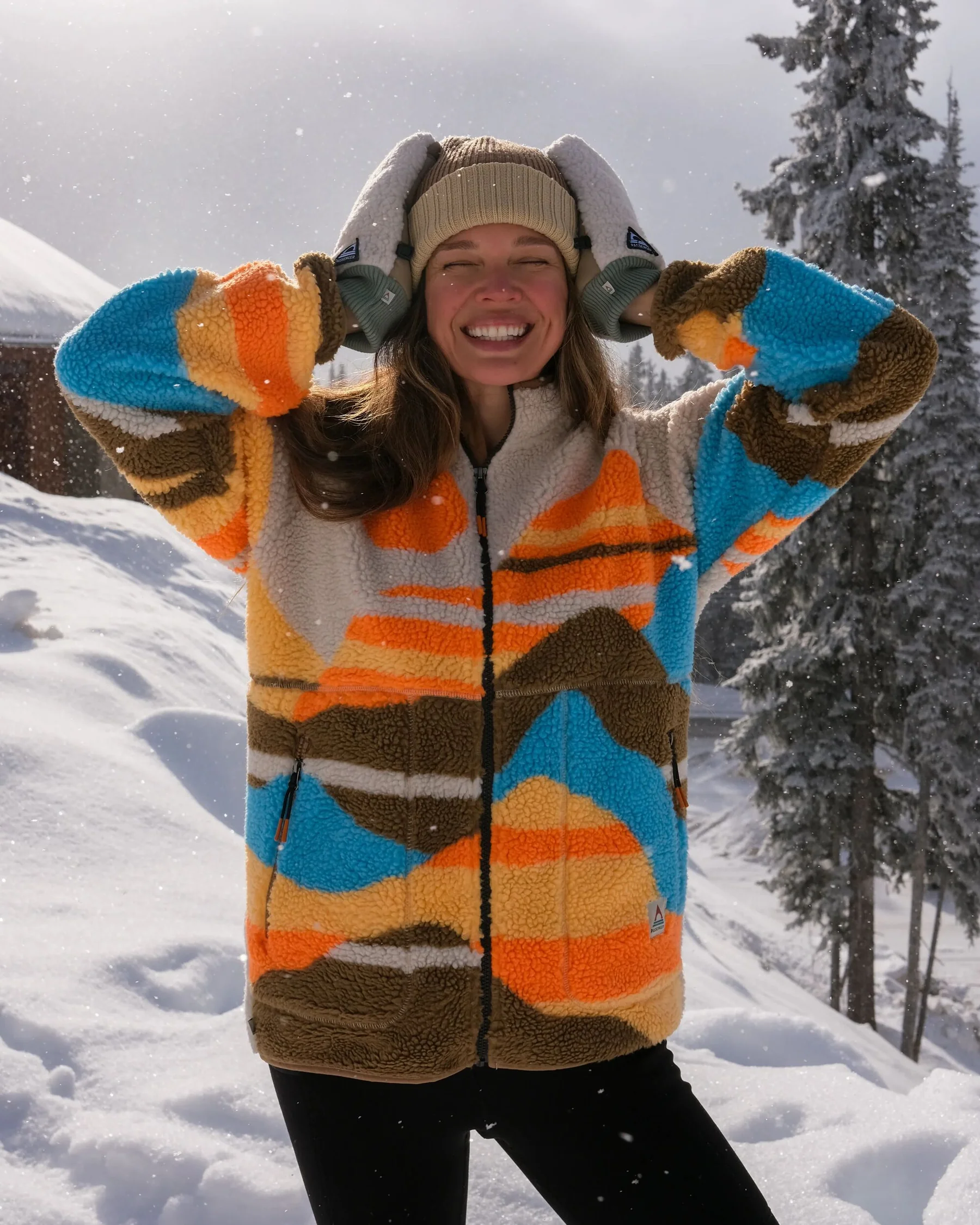PASSENGER - FAIRBANKS Full zip Sherpa Flece - Fleecejacke mountain sunset
