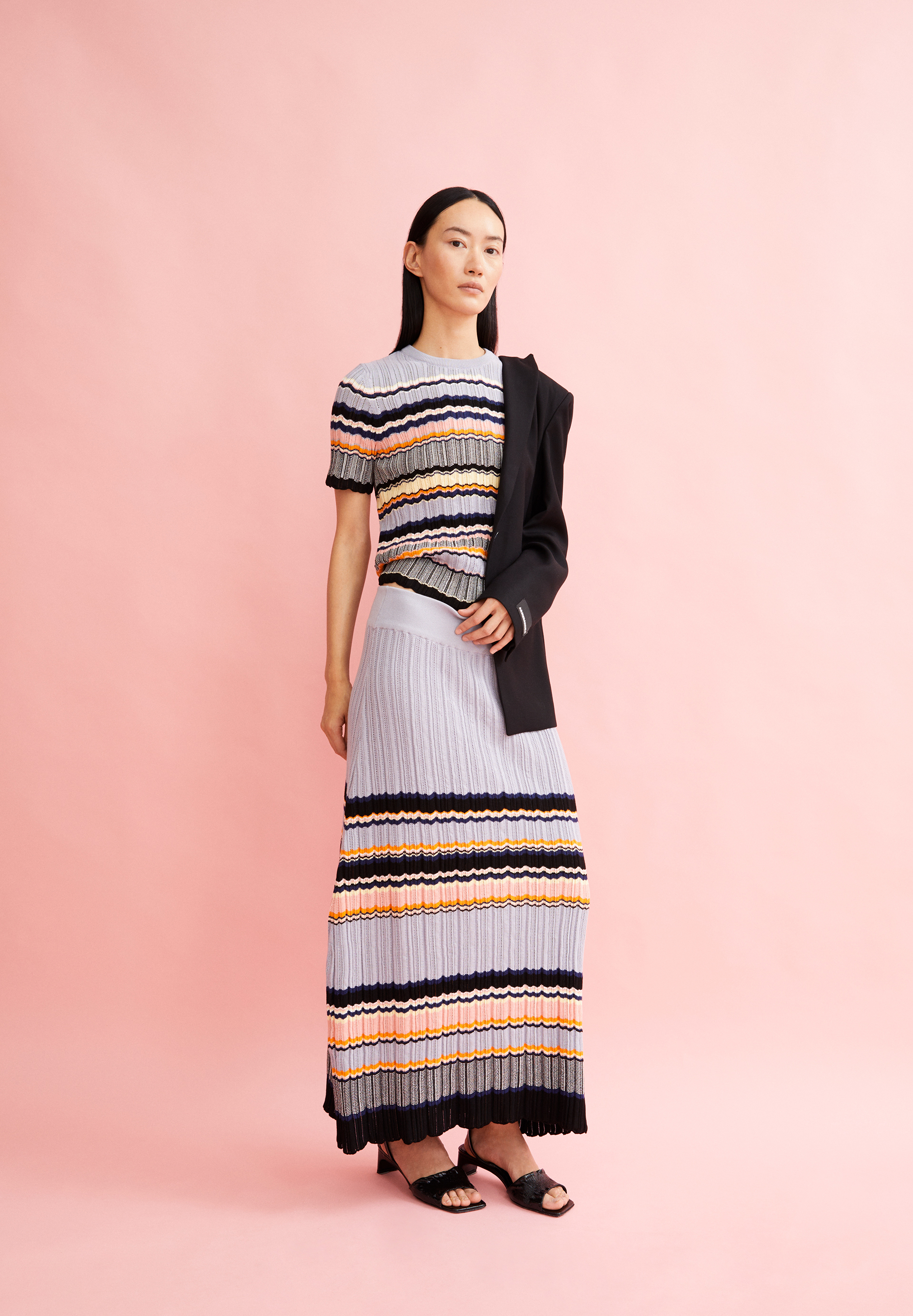ARMEDANGELS - MINNAS STRIPES STONEY Rock misty morning