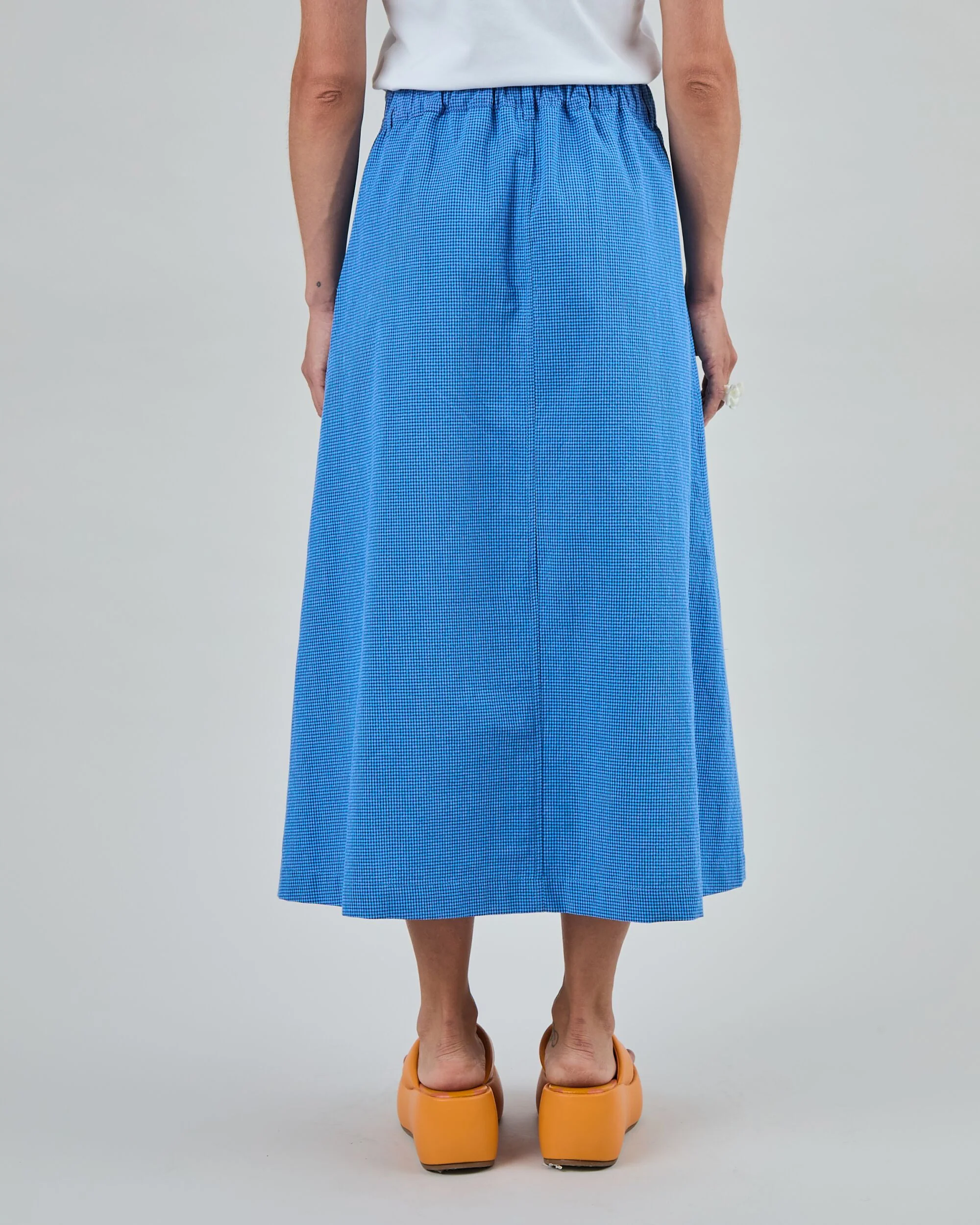 KARO MIDI SKIRT Rock blue