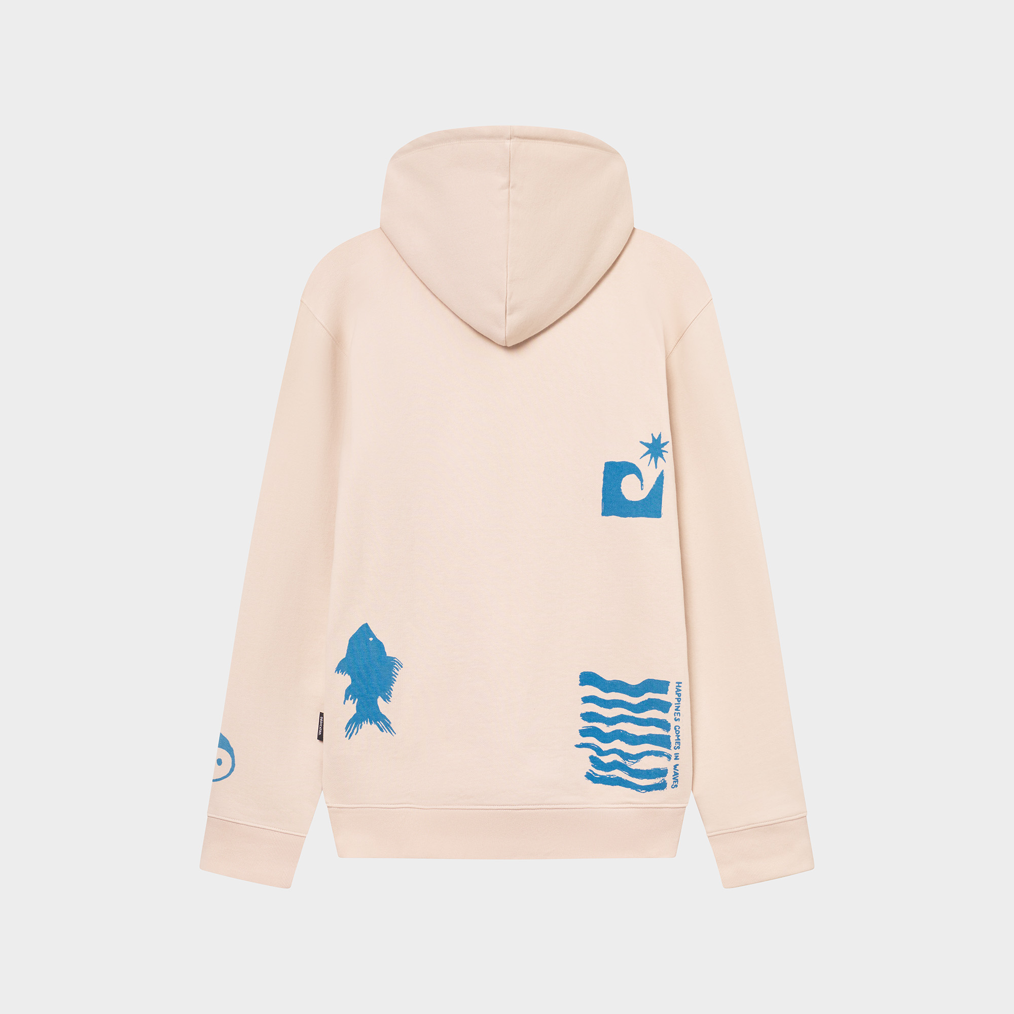 DEDICATED - BEACH COLLAGE HOODIE FALUN Kapuzenpullover - oat white