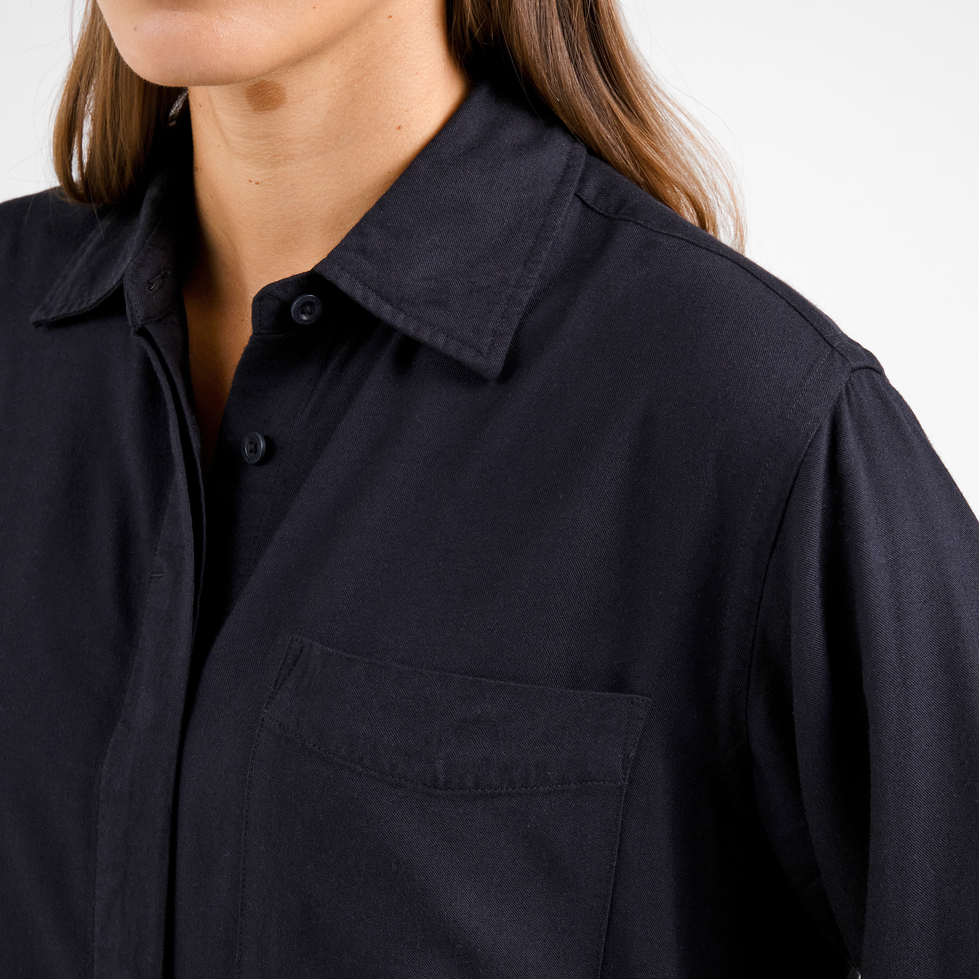 DEDICATED - KOSTA HEAVY VISKOSE SHIRT Shirt black