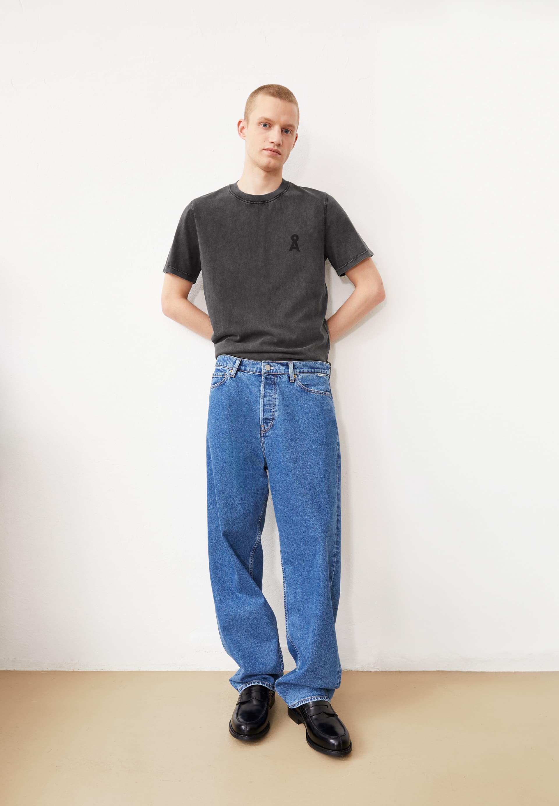 ARMEDANGELS - MAARKOSGMT DYE T- Shirt black washed