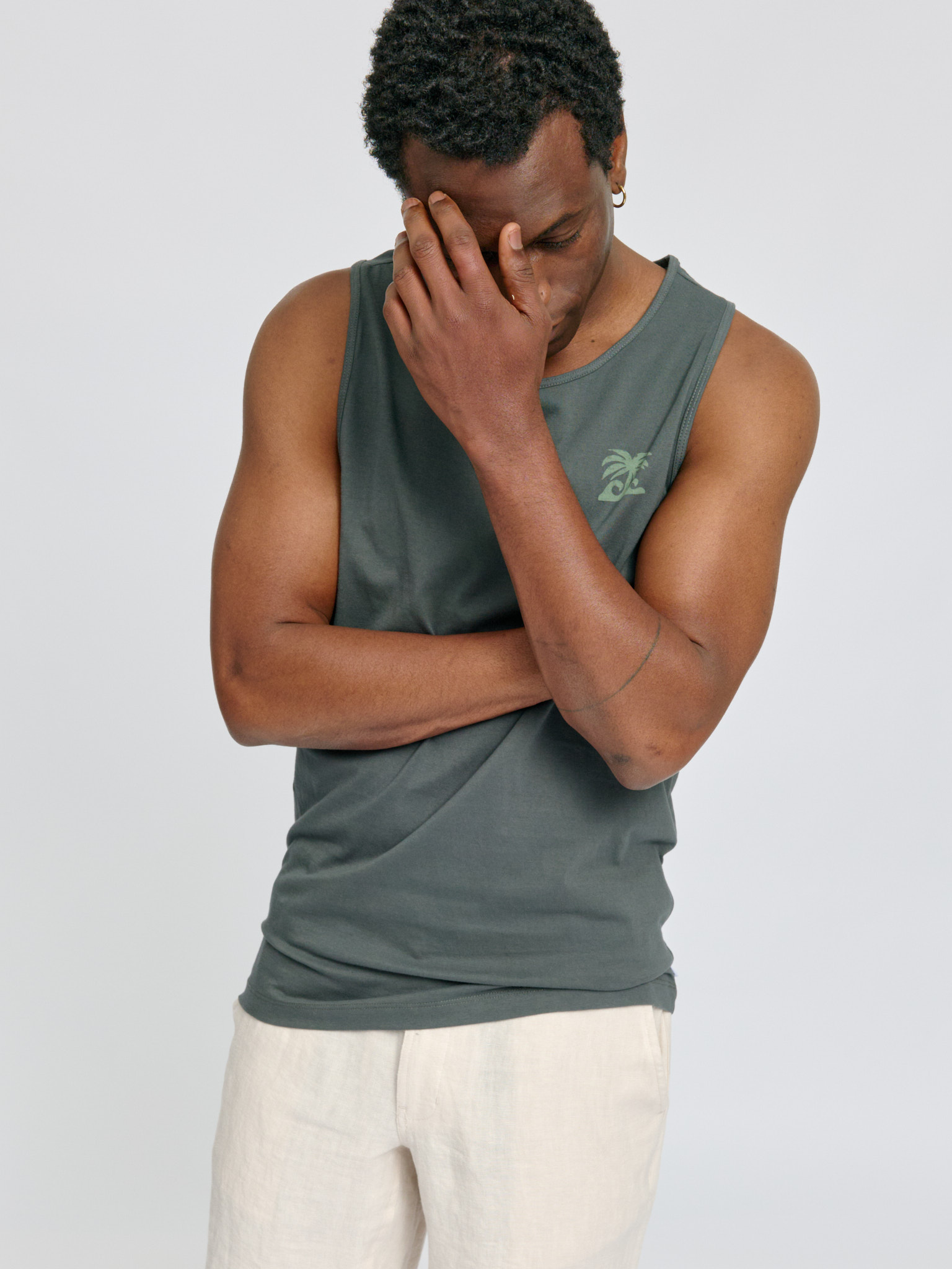 MAZINE - FELIX BACKPRINT TANKTOP GOTS Shirt bottle palm