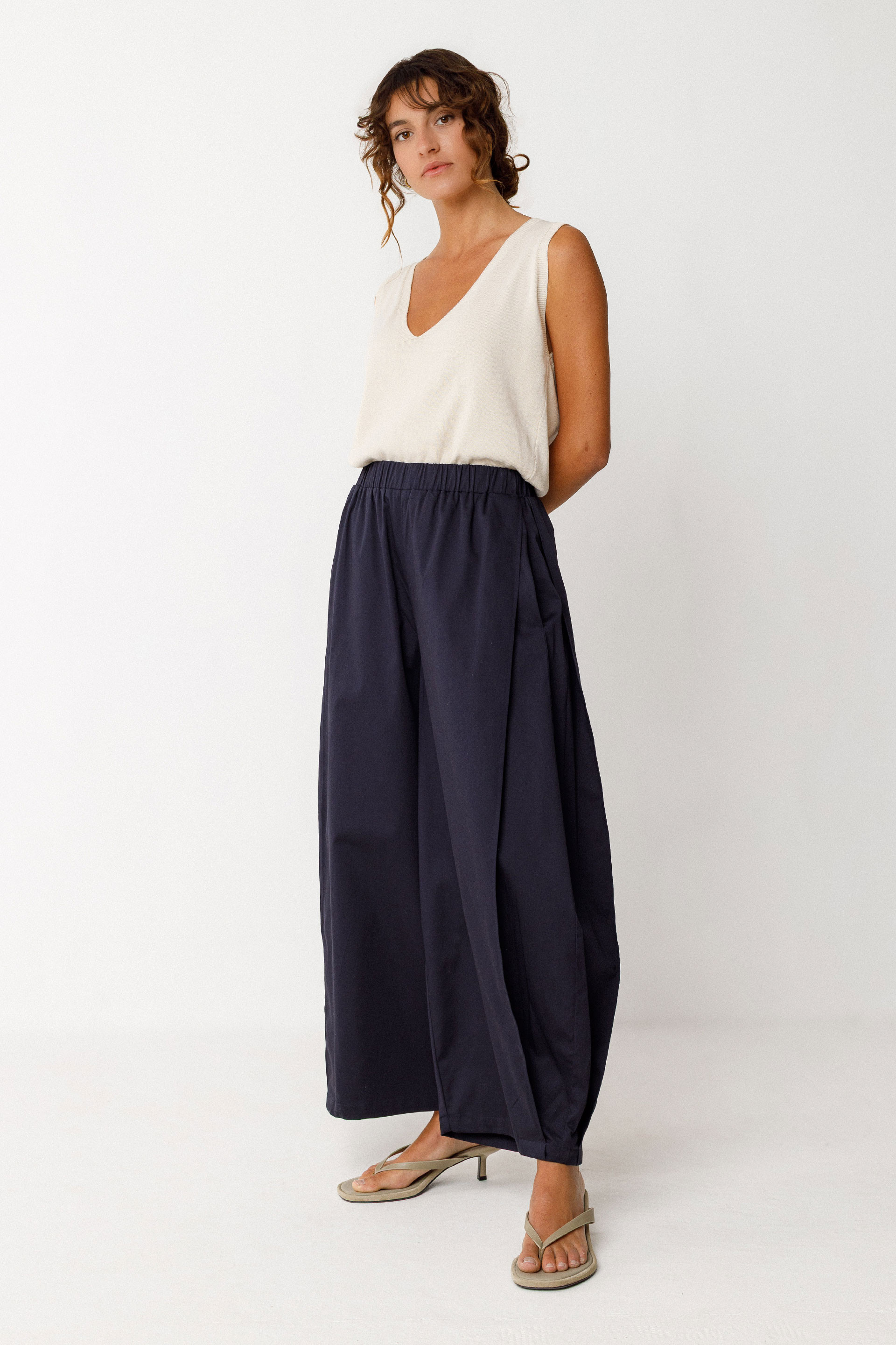 SKFK - AINE GOTS TROUSERS Hose B9 navy
