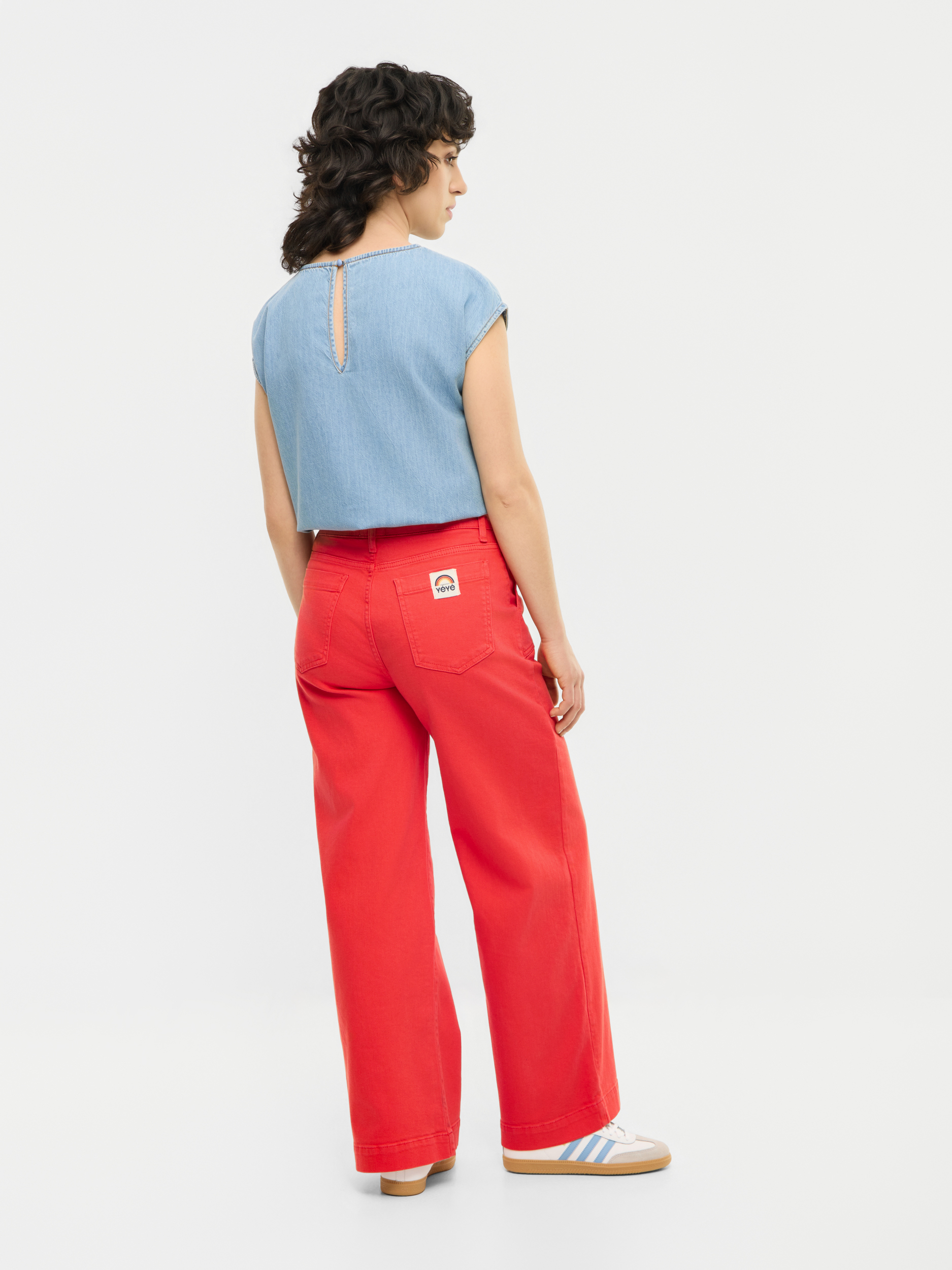 MADEMOISELLE YEYE - FLASHBACK ECOVERO TOP Shirt - light blue