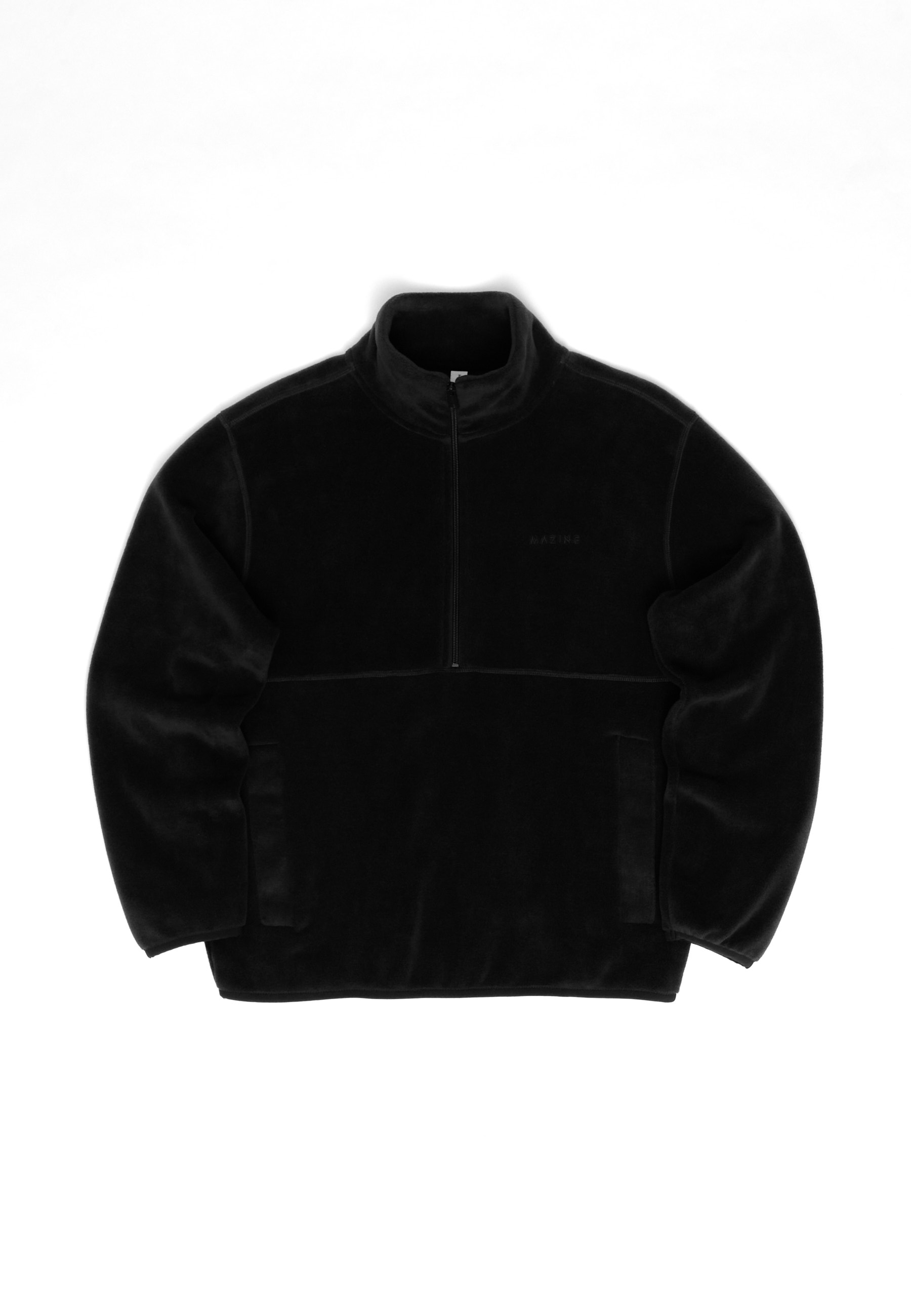 MAZINE - FRED FLEECE HALF ZIP Pullover black
