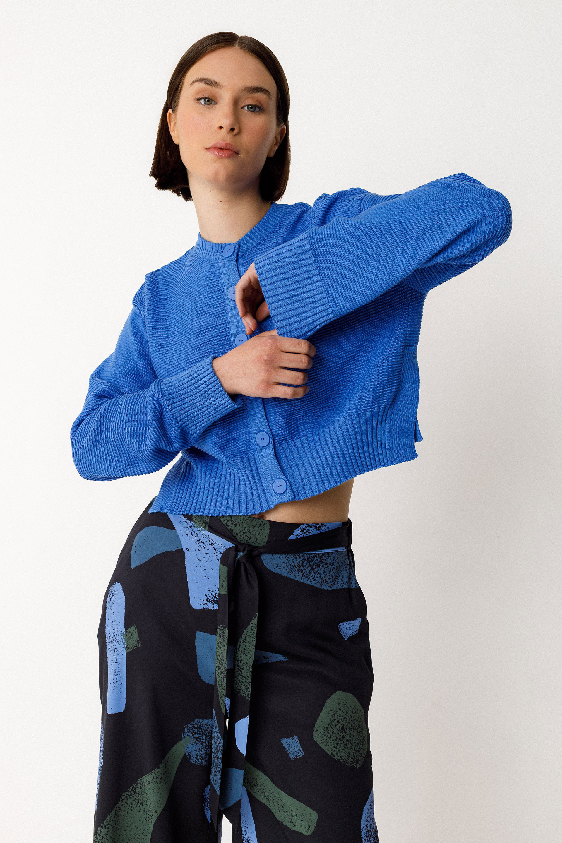 SKFK - BELENE GOTS SWEATER Strickjacke  B5 blue