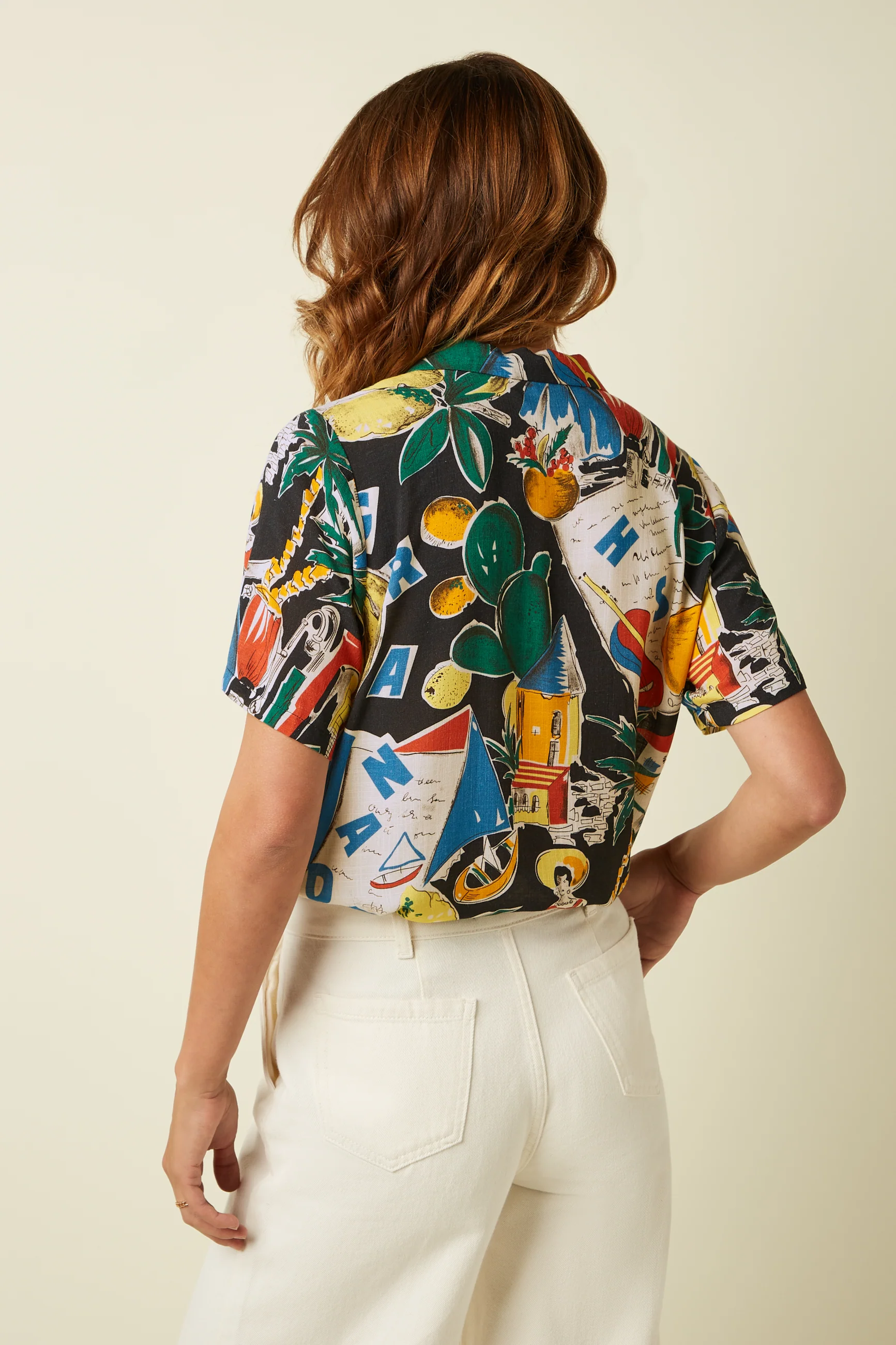 KING LOUIE - BELLA BLOUSE TROPEZ Bluse black