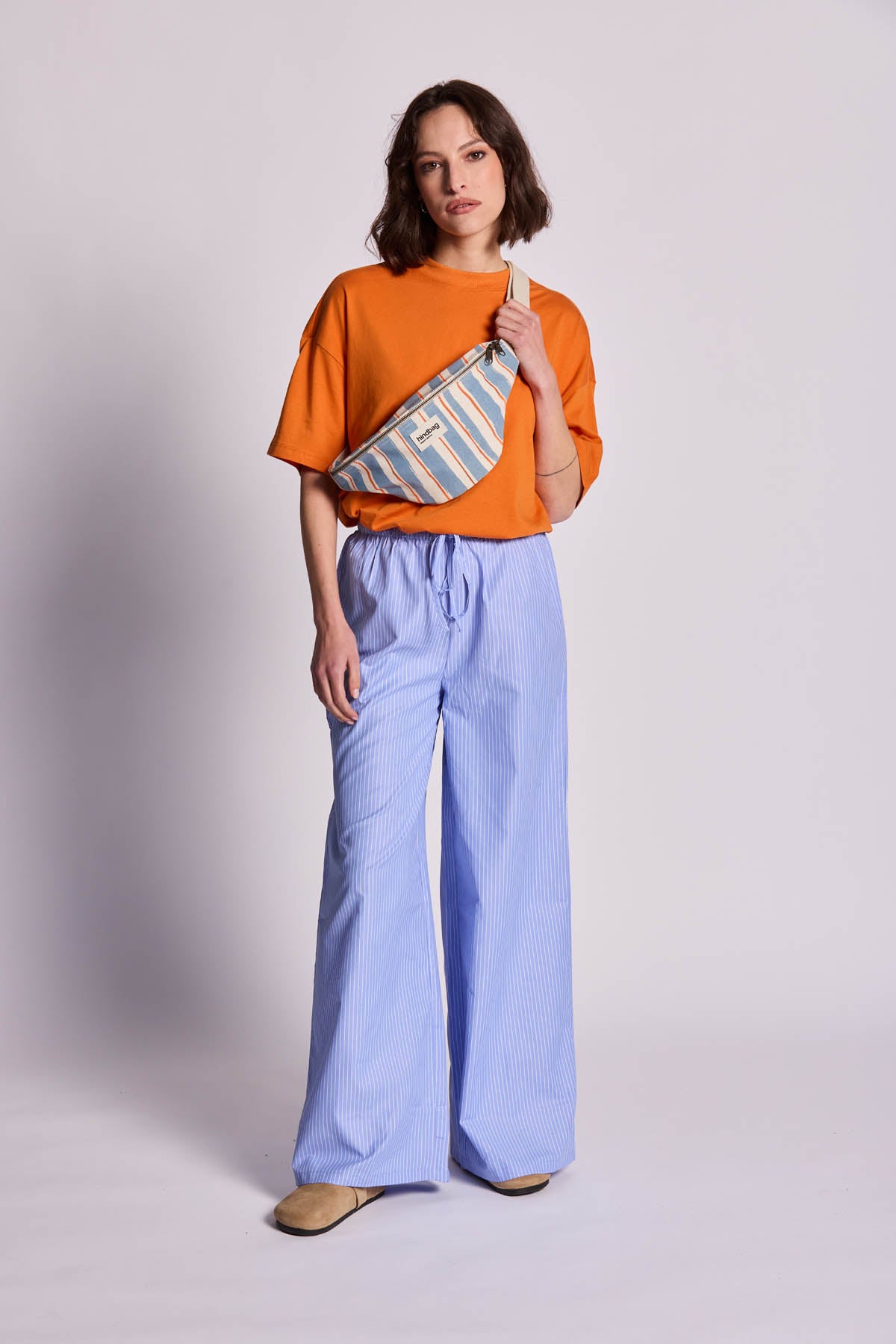 HINDBAG - OLIVIA Tasche - orange blue stripes