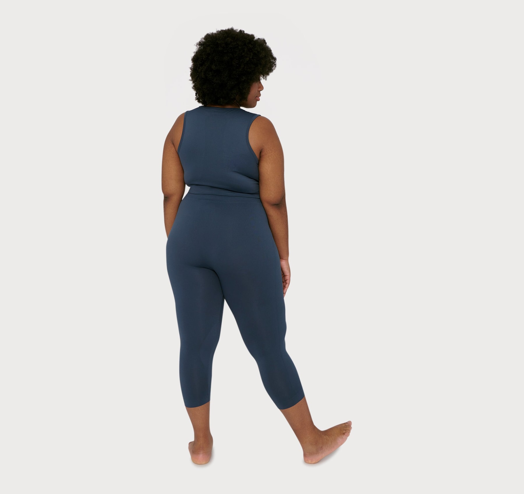 ORGANIC BASICS - ACTIVE 3/4 Leggings - dusty blue